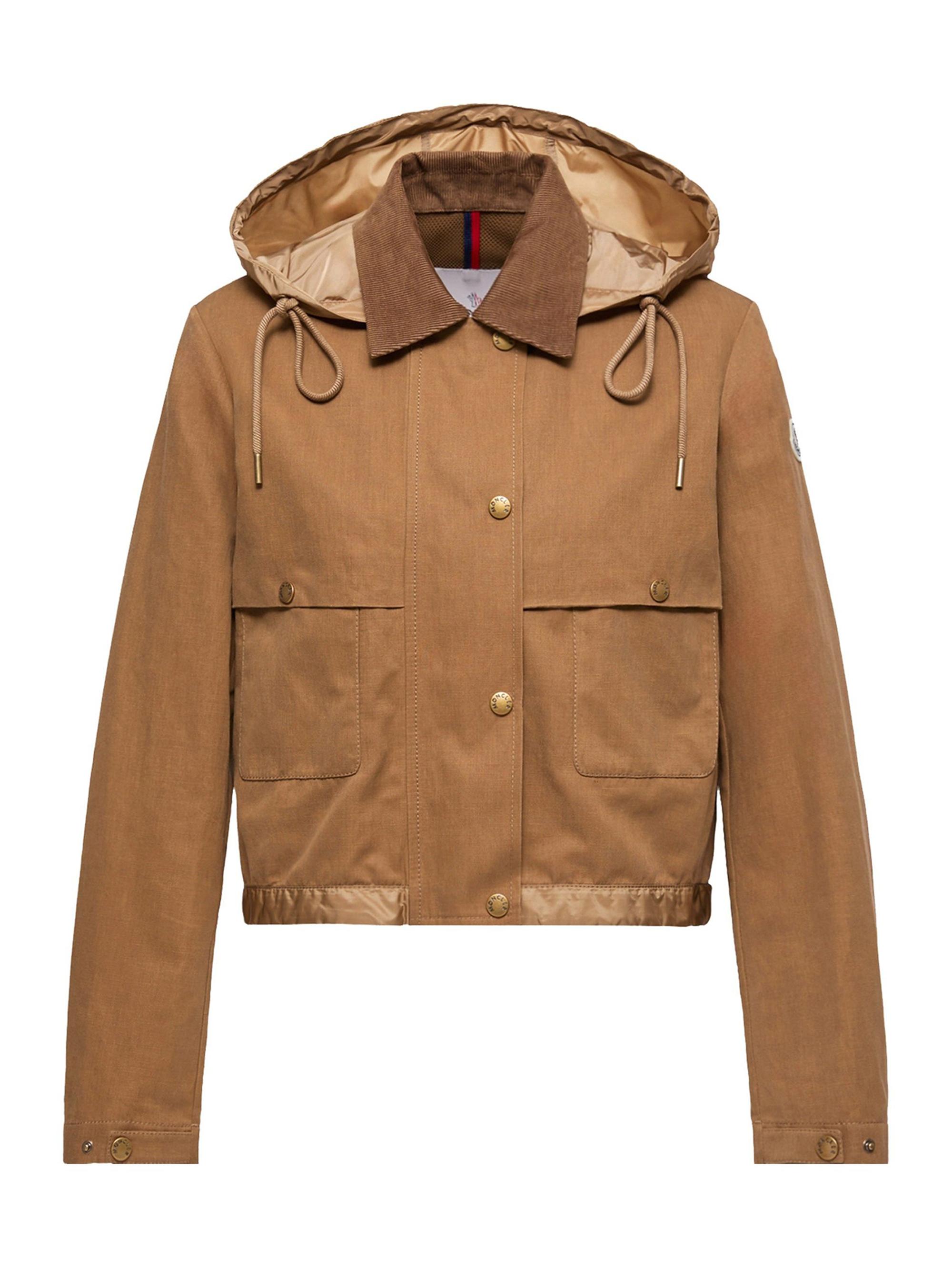 Moncler Women's Aconitum Shacket in Cotton and Linen Blend - Light Brown