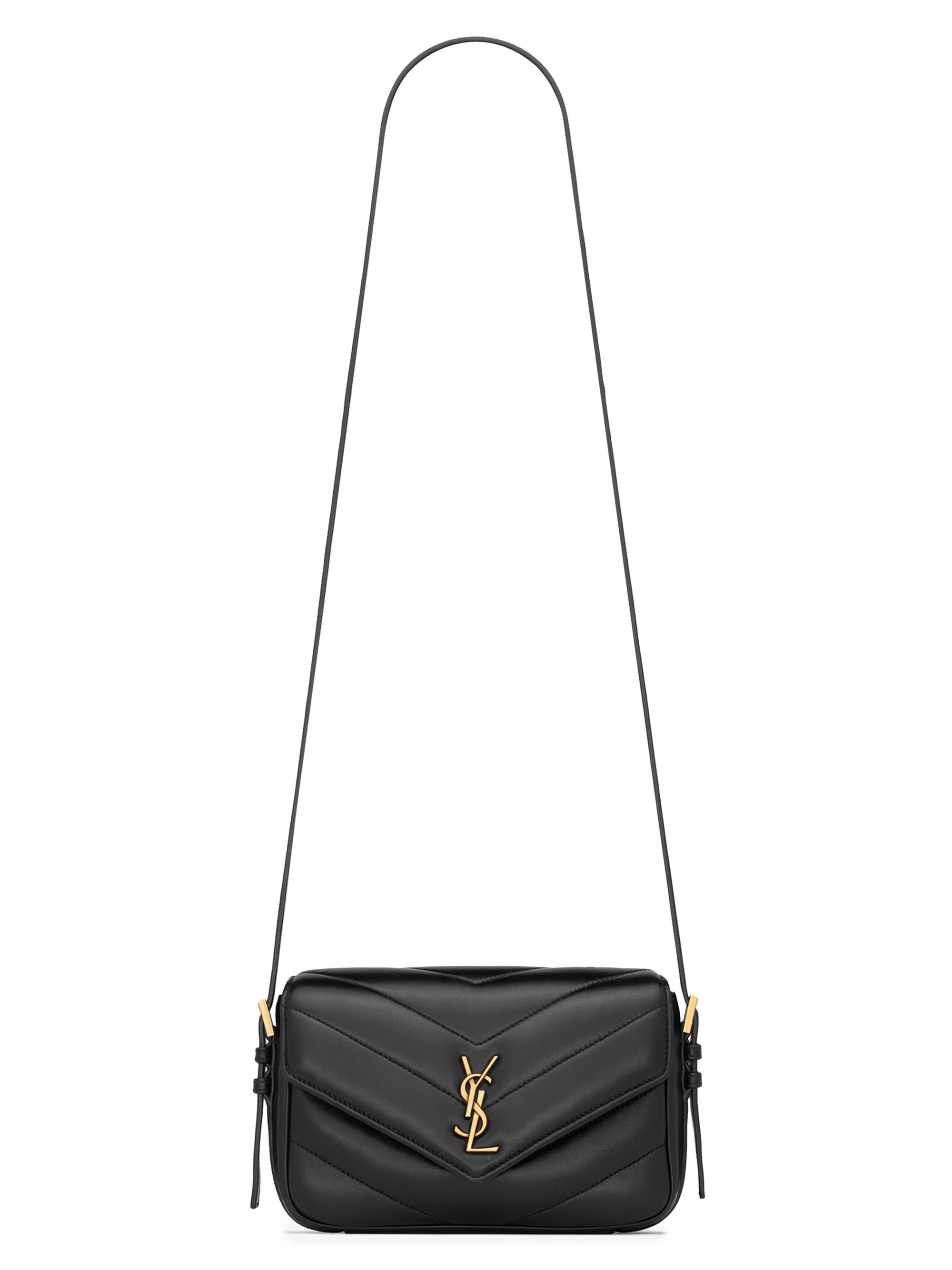 Saint Laurent Women's Loulou Toy Crossbody Bag in Lambskin - Black