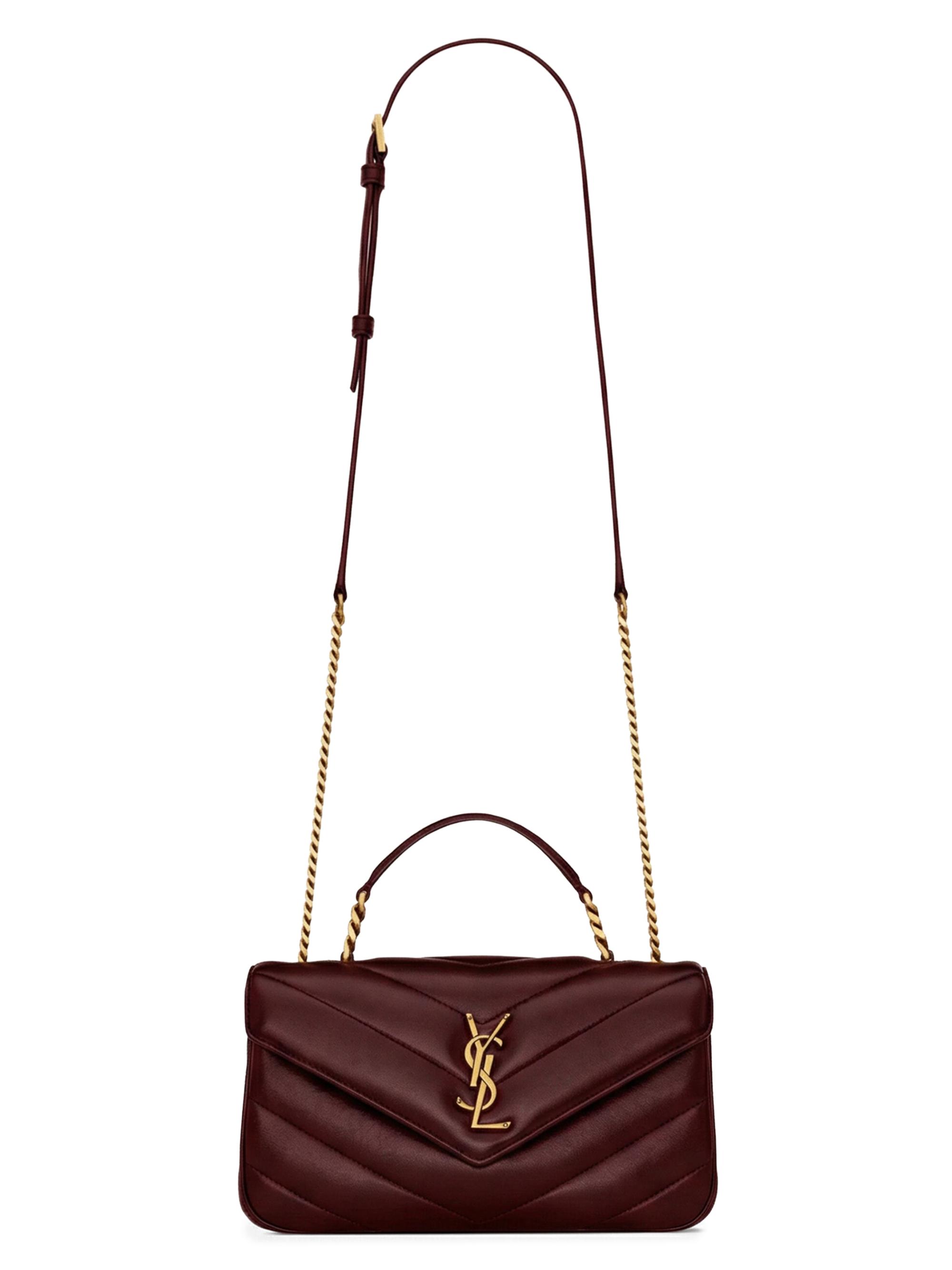 Saint Laurent Women's Loulou Top Handle Bag in Lambskin - Black