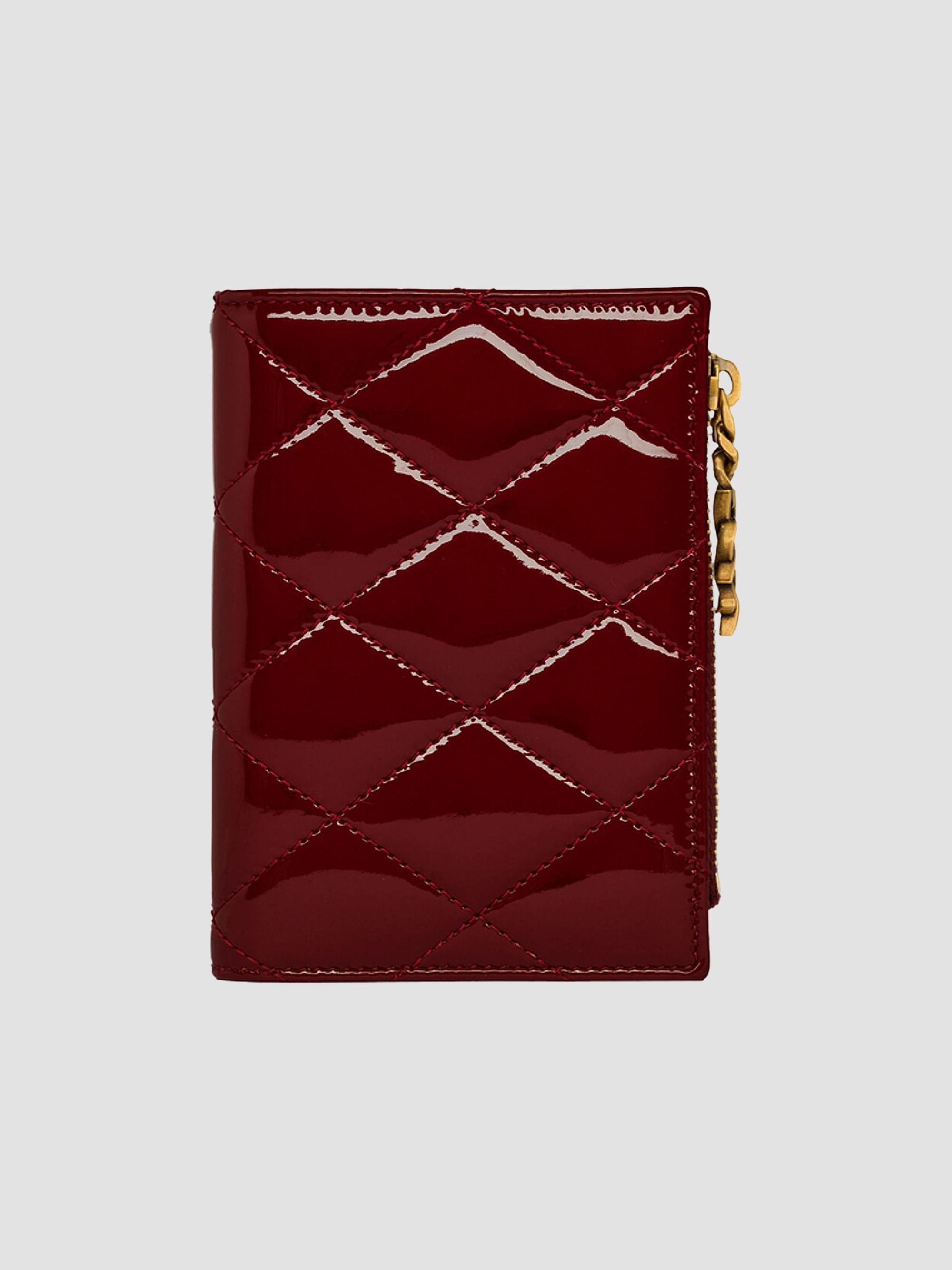 Saint Laurent Cassandre Bijou Bi Fold Wallet in Patent Leather