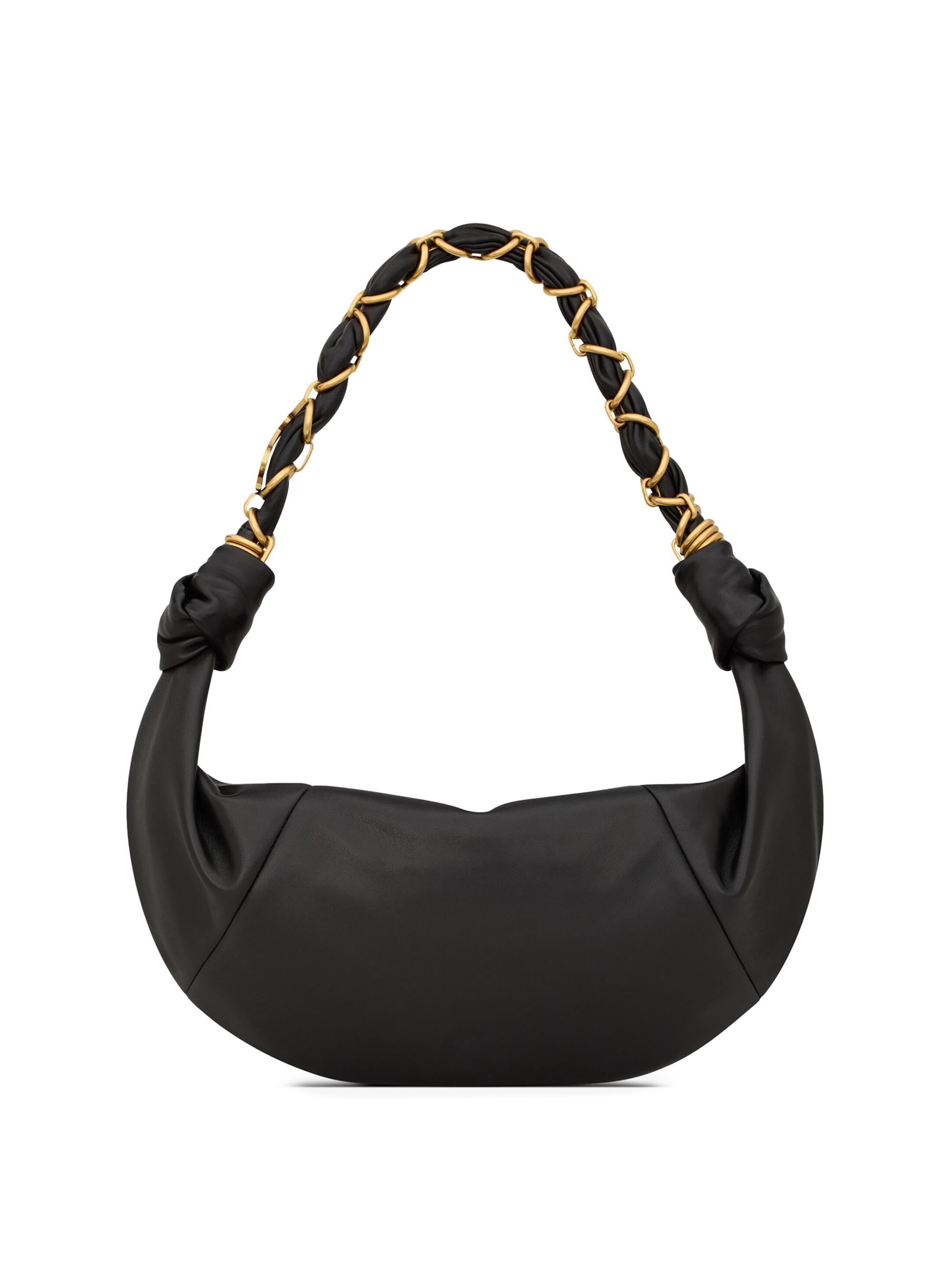 Saint Laurent Women's Amalia  Hobo Top Handle Bag in Lambskin - Blanc Vintage