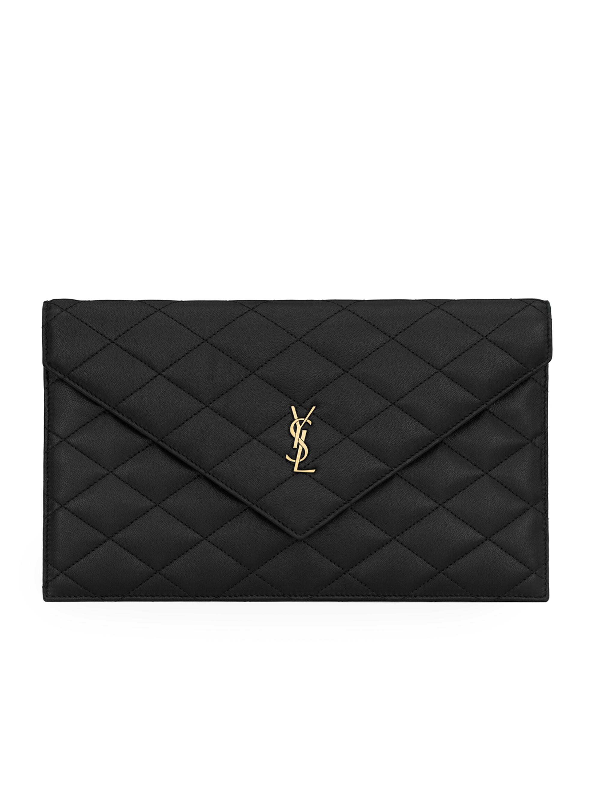 Saint Laurent Women's Paris Pouch in Lambskin - Rouge Cabernet