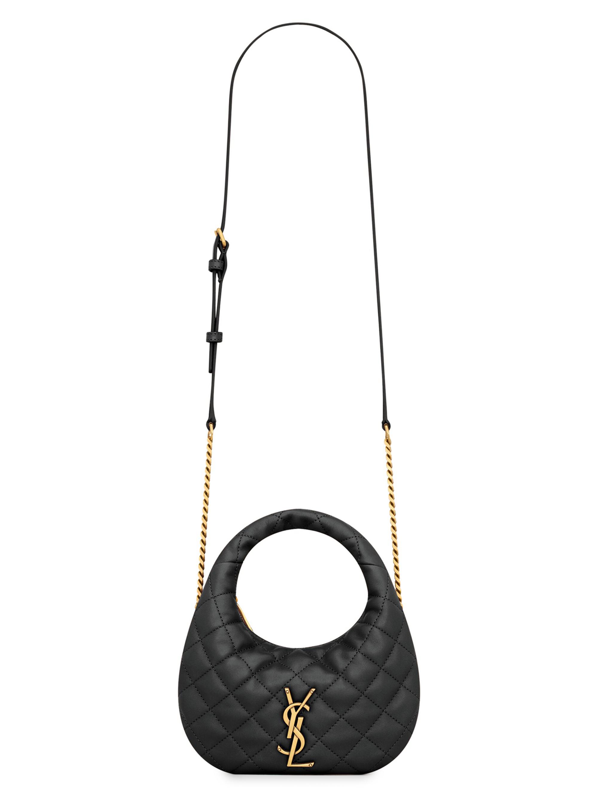 Saint Laurent Women's Icarino Mini Top Handle Bag in Quilted Nappa - Black