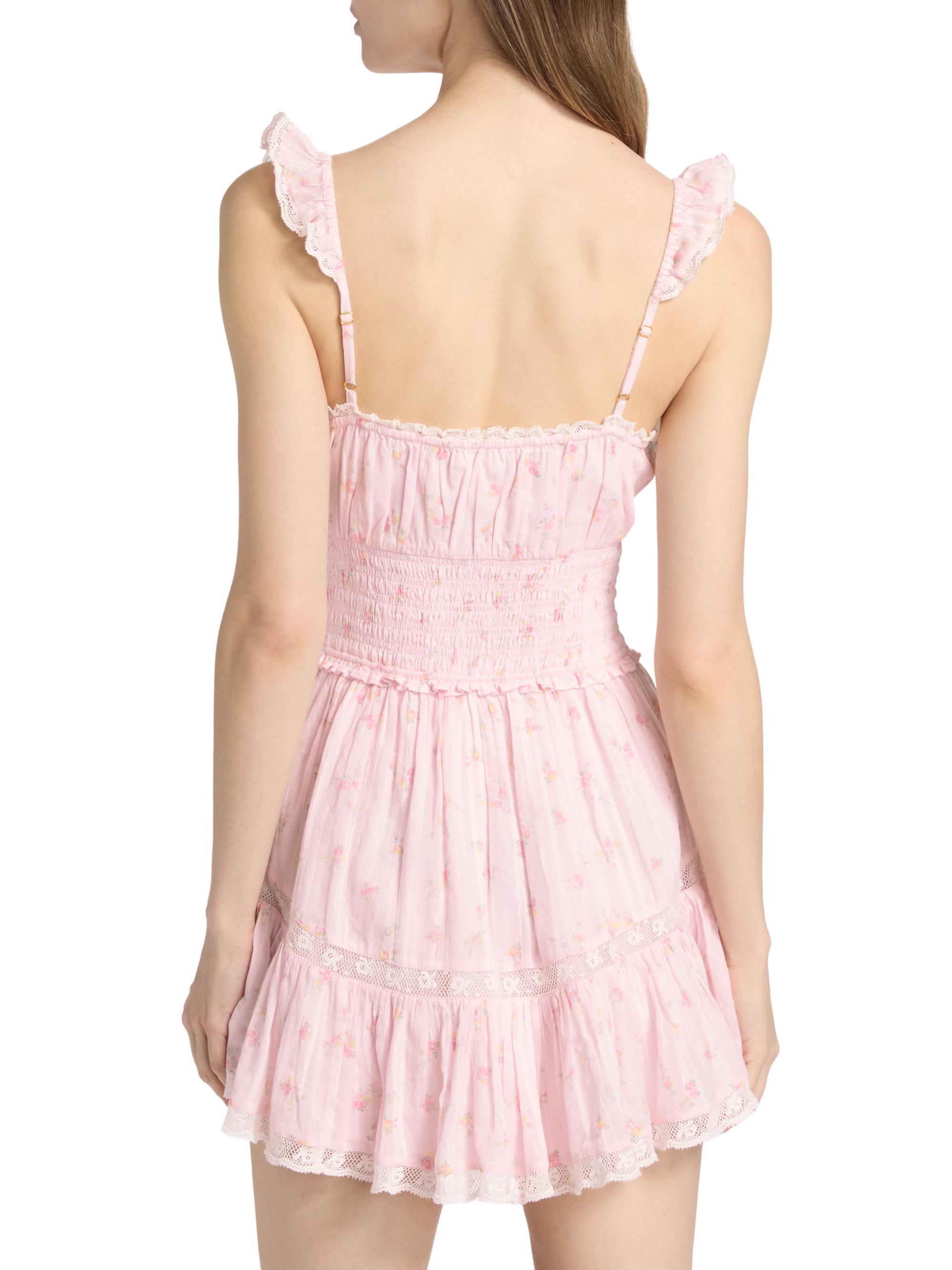 LoveShackFancy Women's Maralina Floral Cotton Minidress - Sweet Nectar | Thumbnail 5