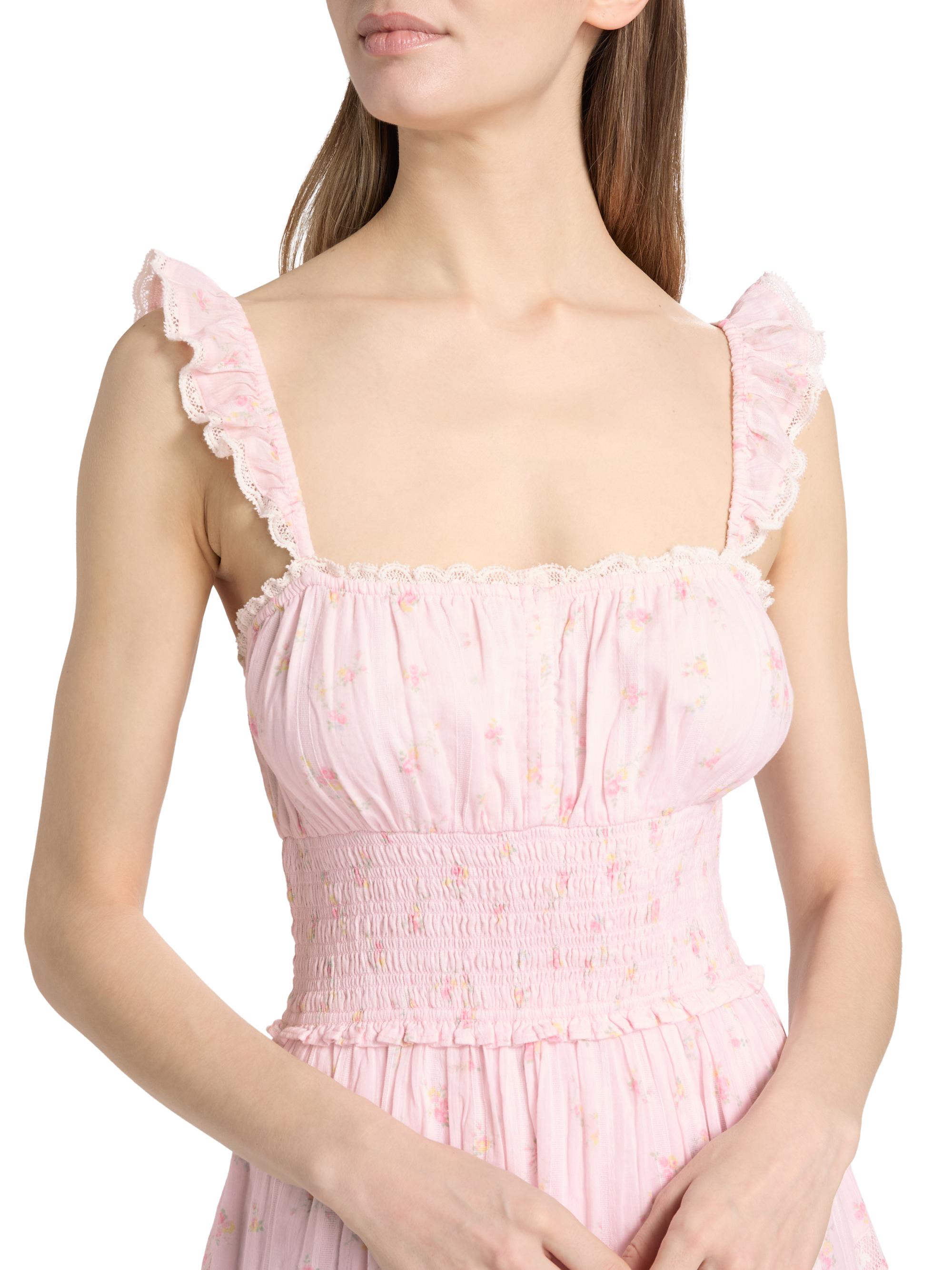 LoveShackFancy Women's Maralina Floral Cotton Minidress - Sweet Nectar | Thumbnail 6