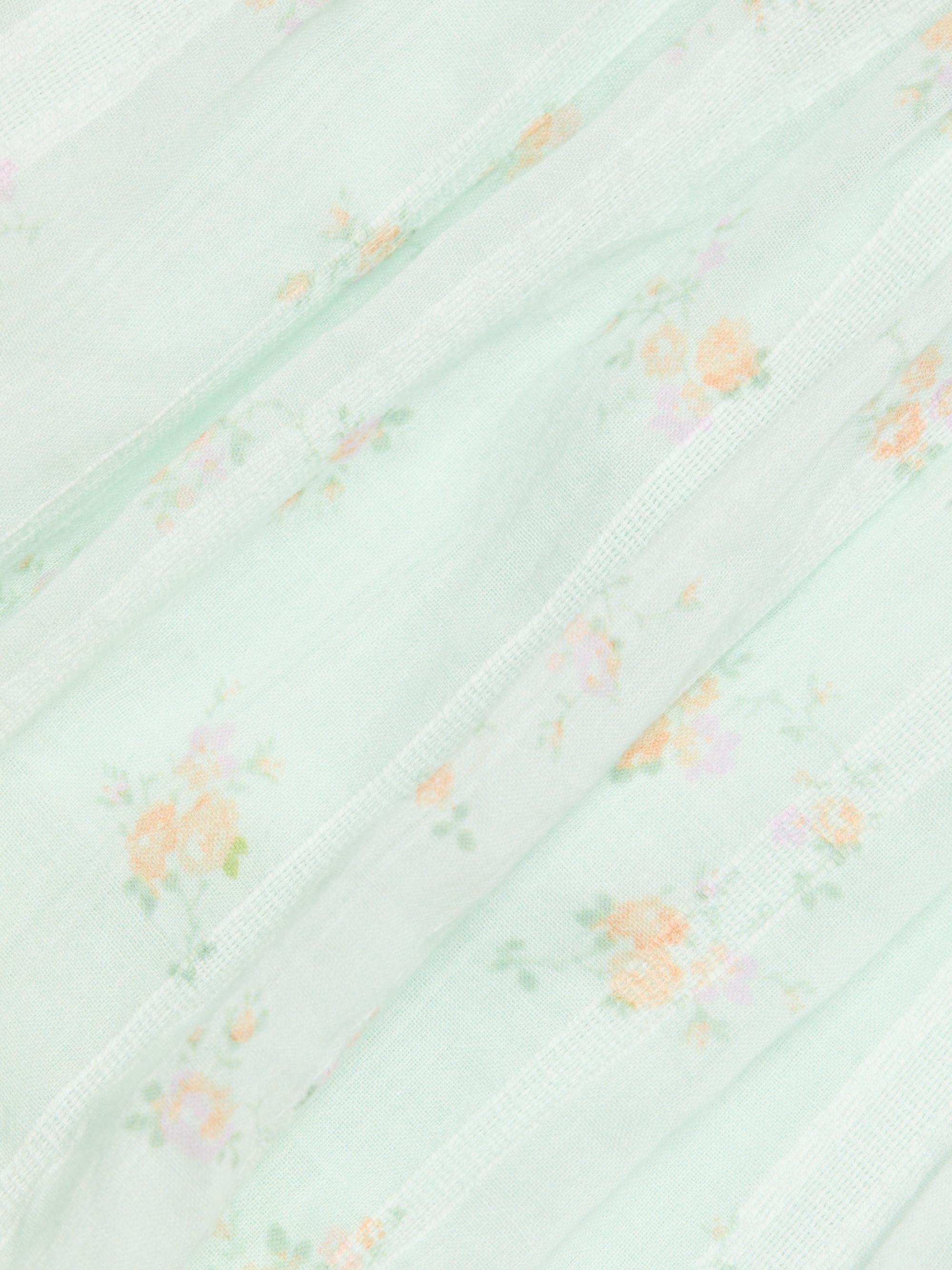 LoveShackFancy Women's Lyssara Floral Cotton A-Line Midi-Dress - Celadon Drift | Thumbnail 7