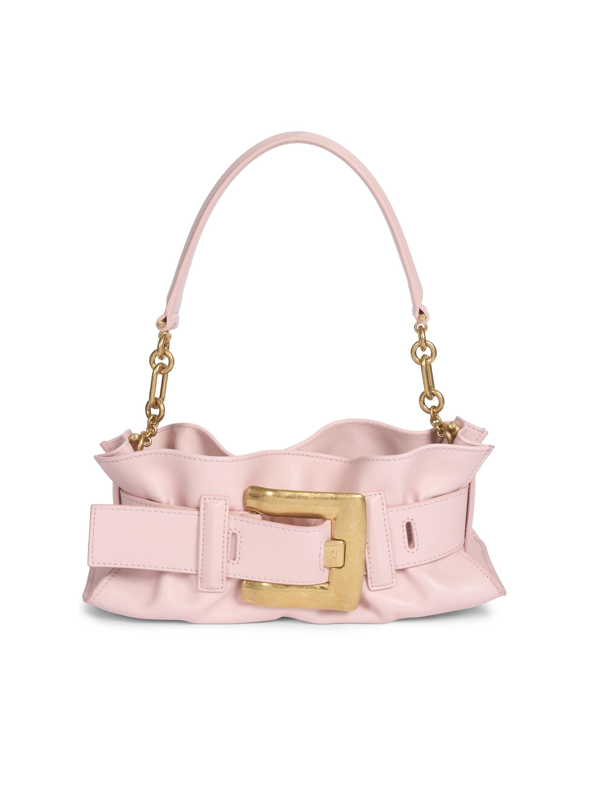 Balmain Women's Anthem Mini Leather Shoulder Bag - Rose Pale - Women's Bags