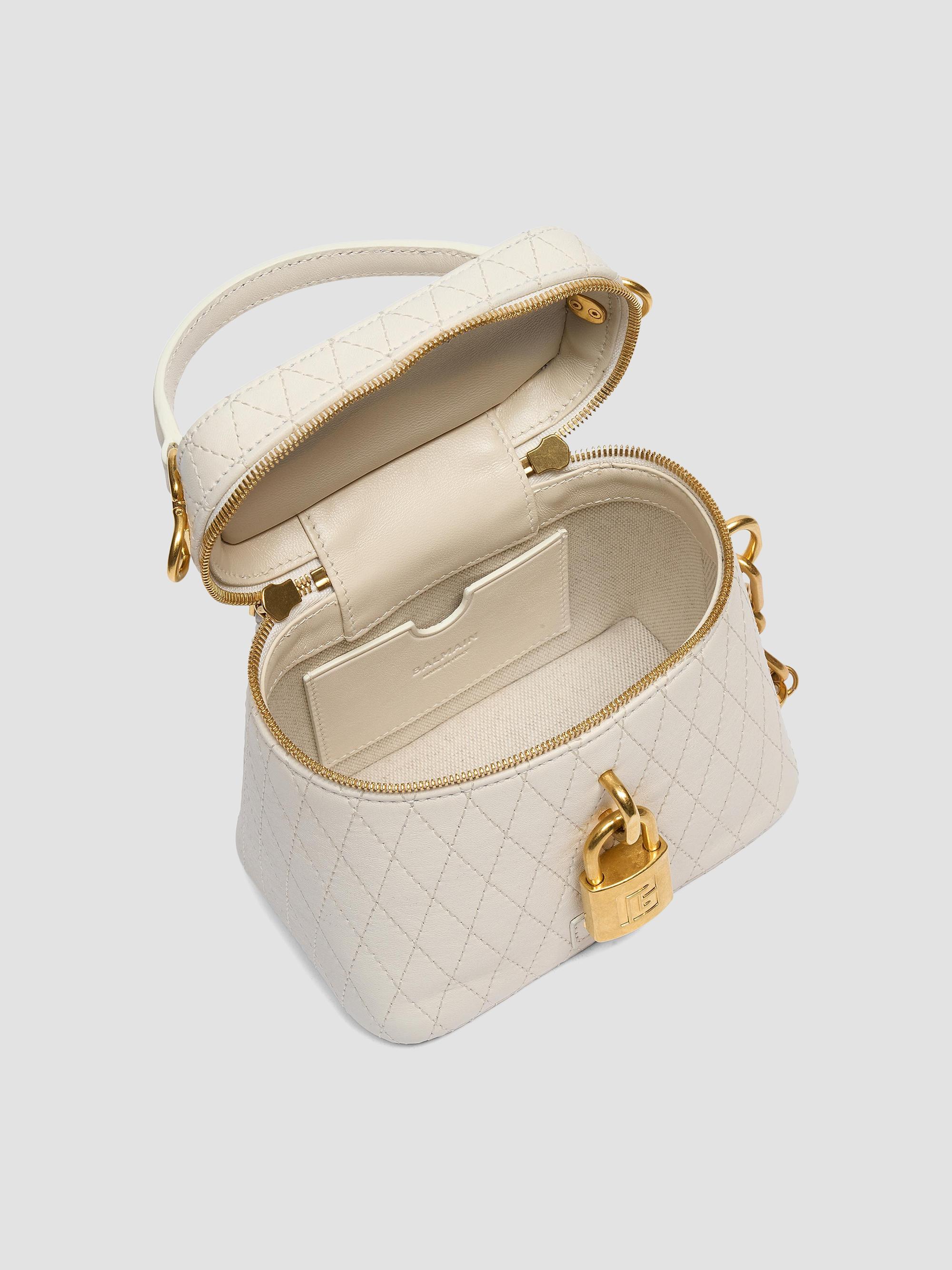 Balmain Women's Pulse Leather Vanity Bag - Creme | Thumbnail 4