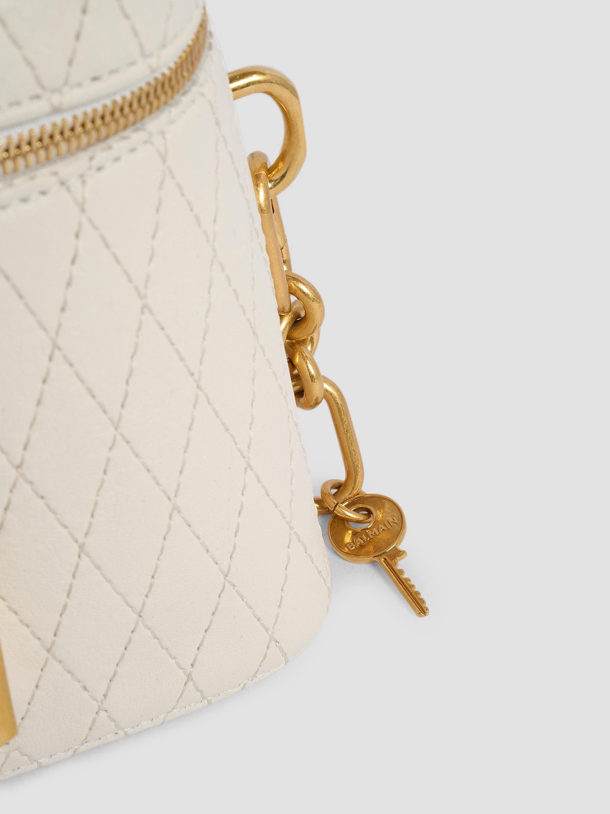 Balmain Women's Pulse Leather Vanity Bag - Creme | Thumbnail 7