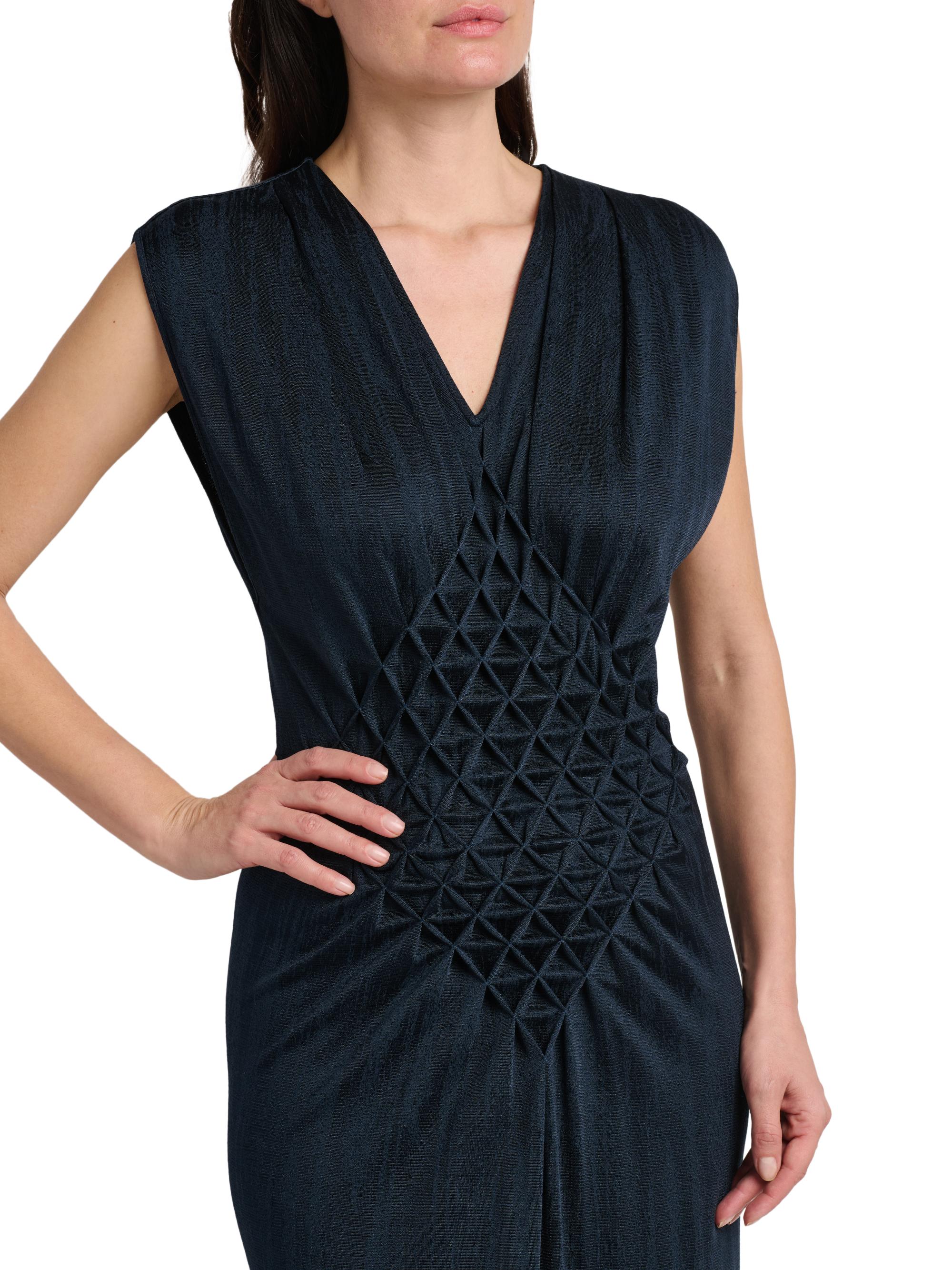 Giorgio Armani Texture Weave Satin Maxi Dress | Saks Fifth Avenue