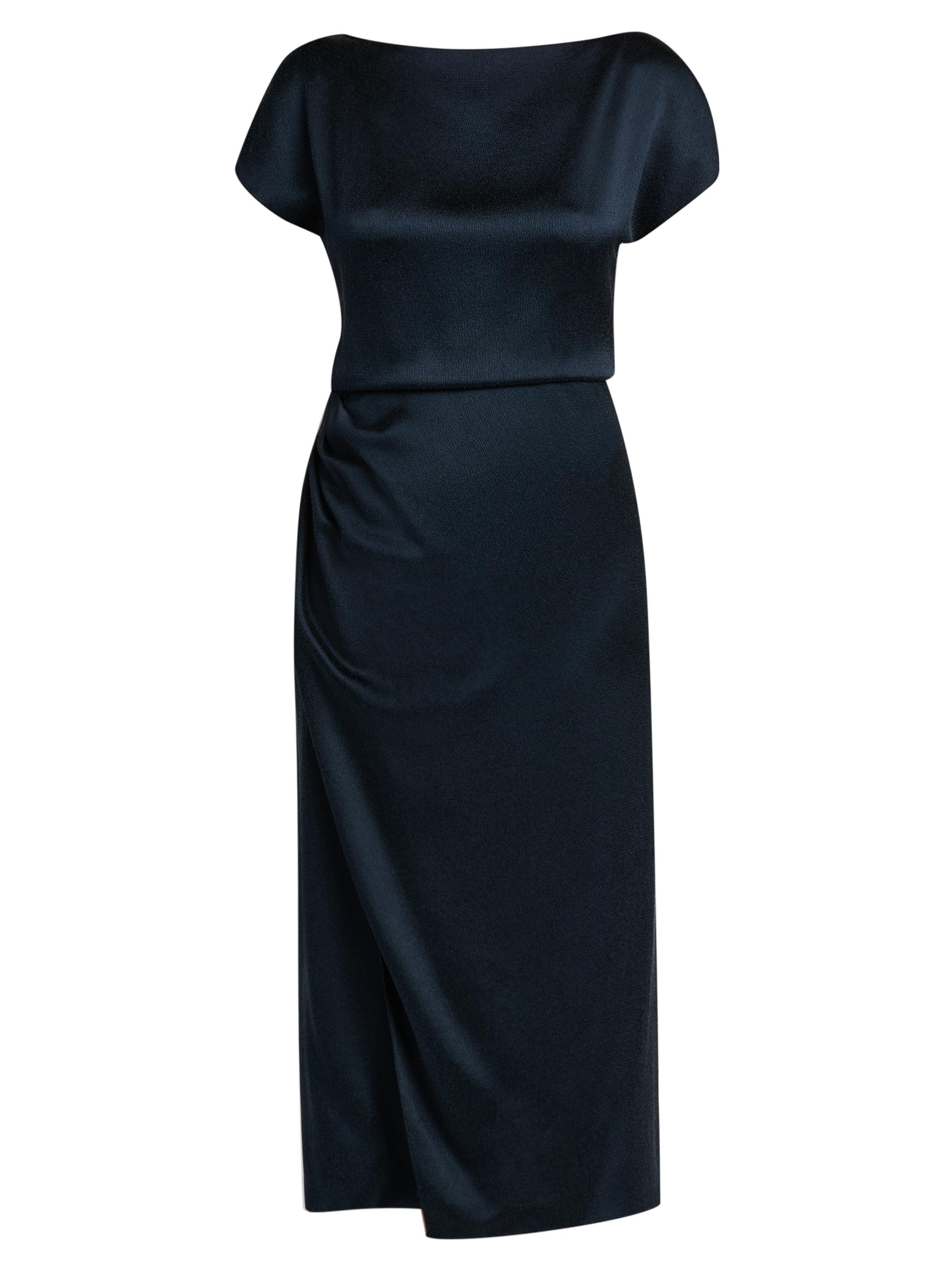 Giorgio Armani Women's Satin Draped Midi-Dress - Outer Space
