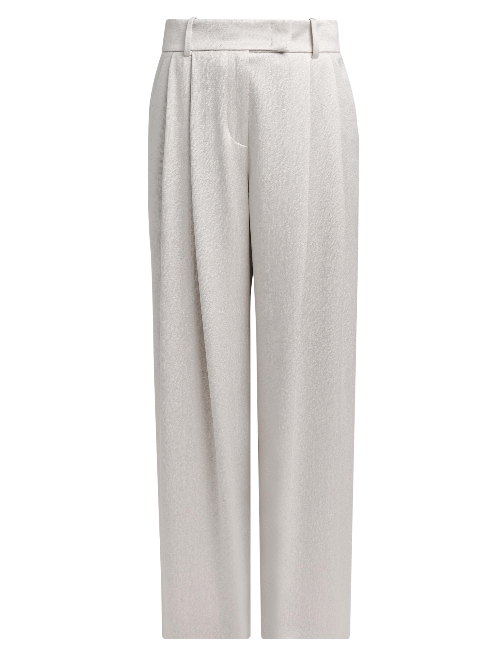 Giorgio Armani Women's Pleasted Mid-Rise Trousers - Antarctica - Women's Clothing