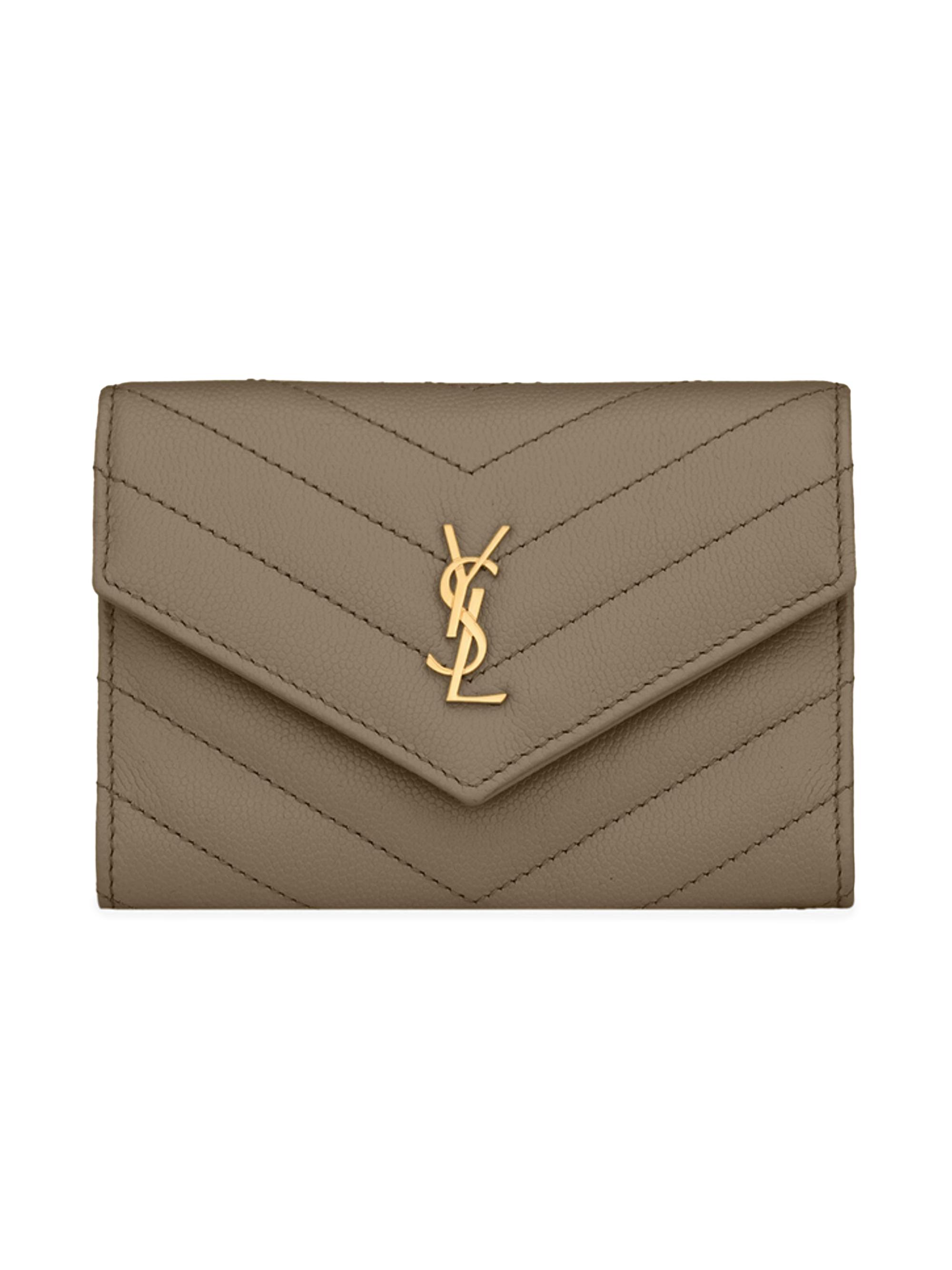 Saint Laurent Cassandre Matelassé Multi-Fold Wallet in Lambskin