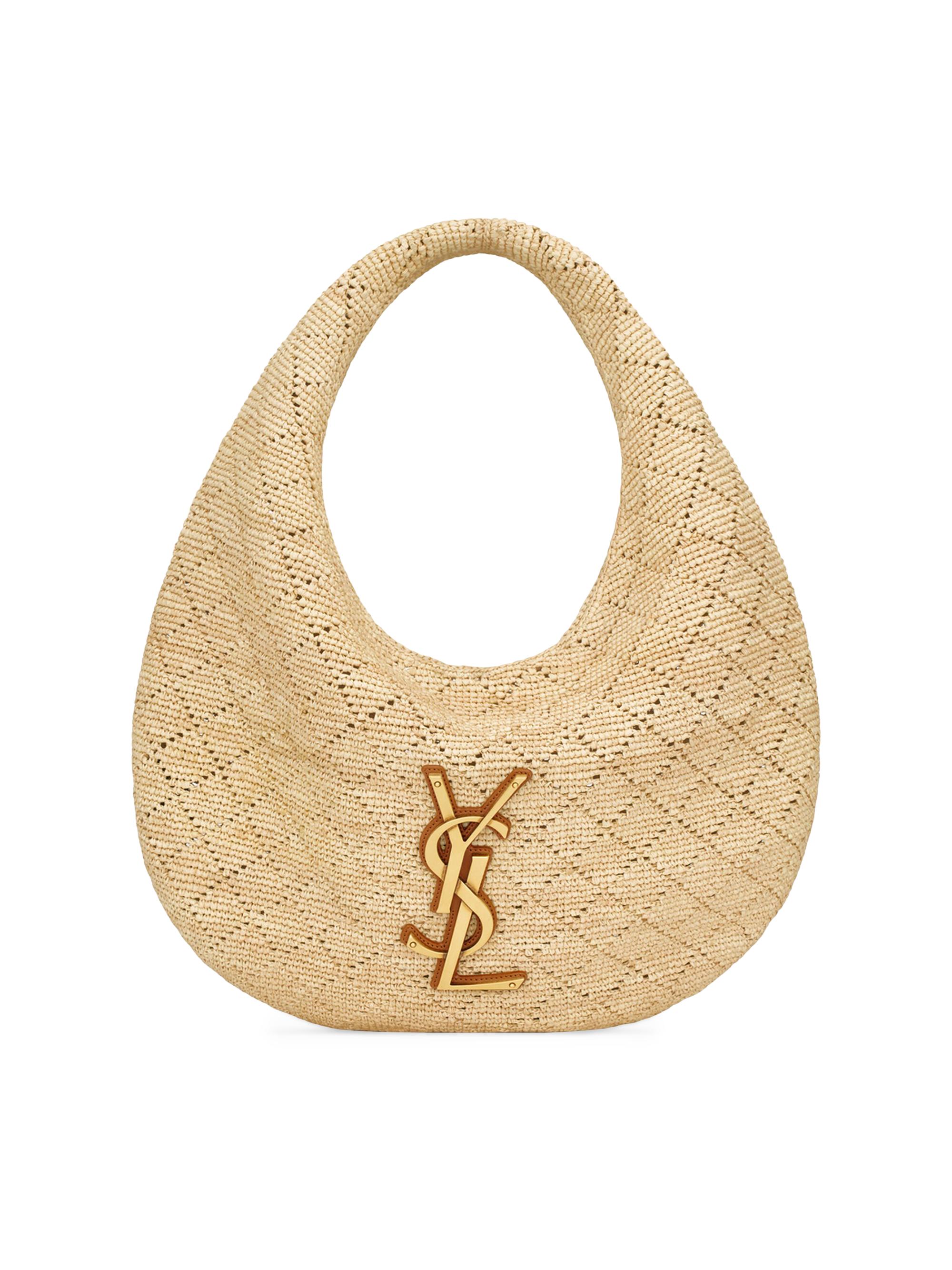 Saint Laurent Women's Icare Hobo Bag in Raffia - Natural