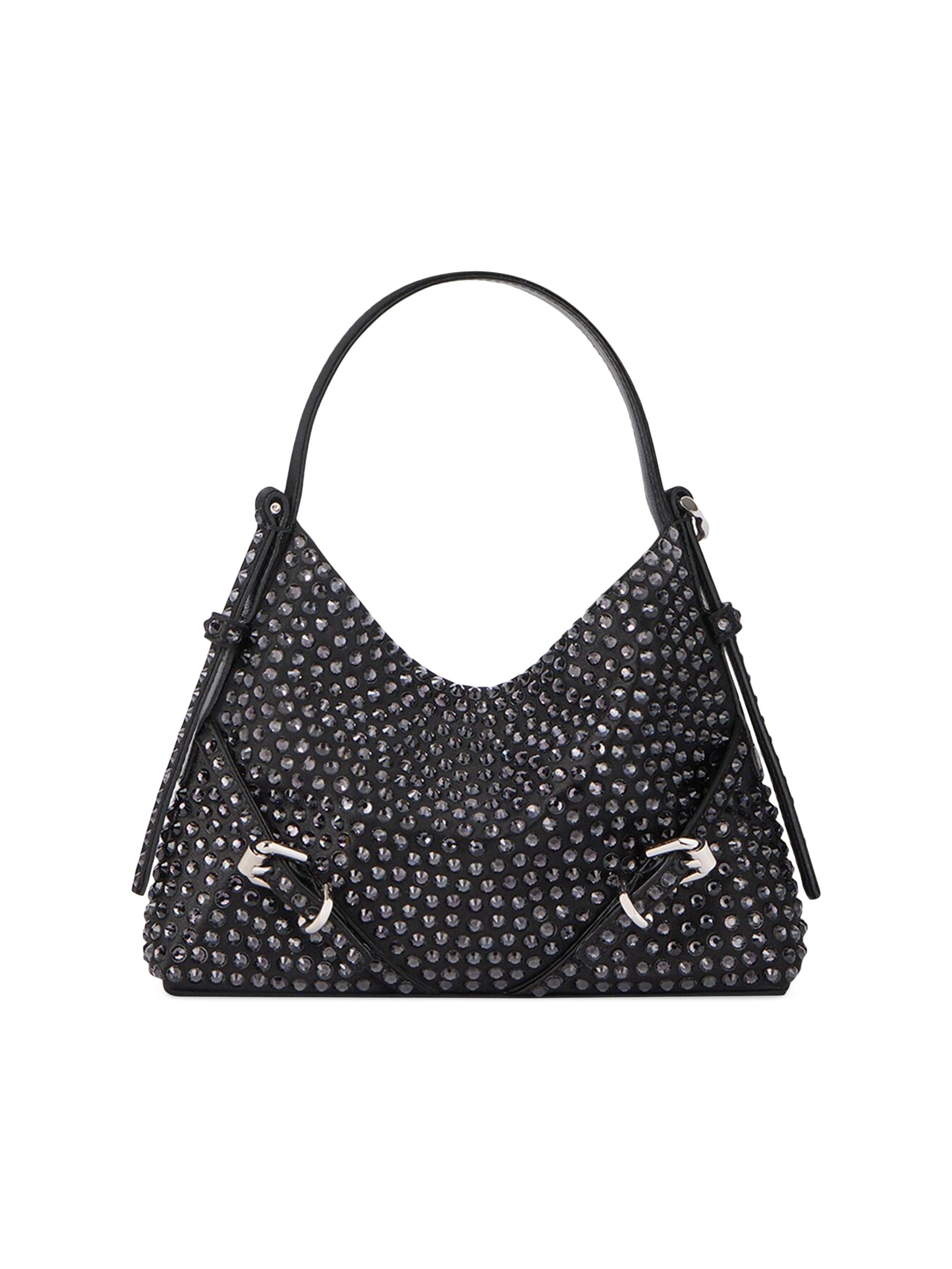 Givenchy Women's Nano Voyou Bag in Leather with Strass - Black