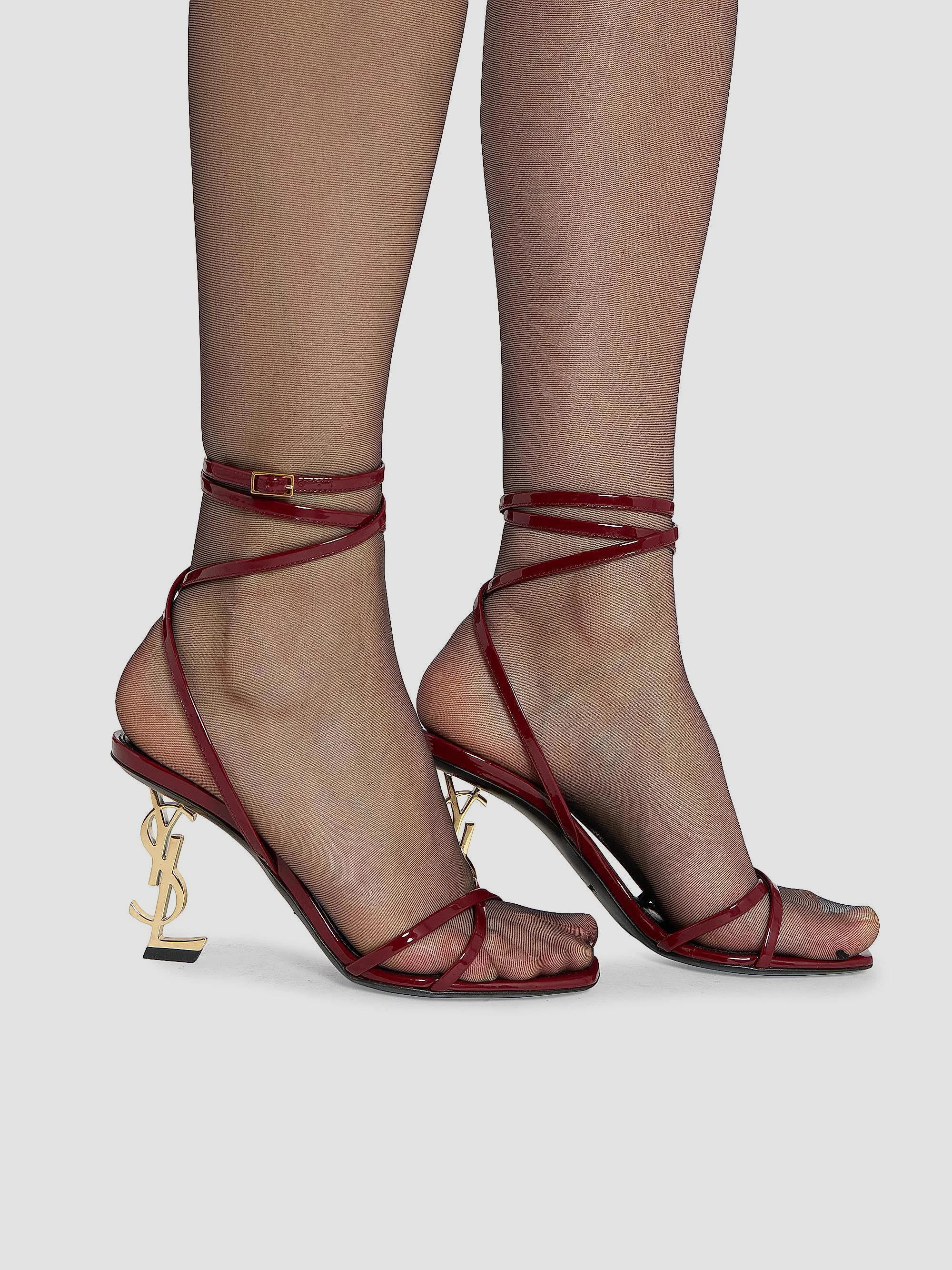 Saint Laurent Opyum Sandals in Patent Leather | Saks Fifth Avenue