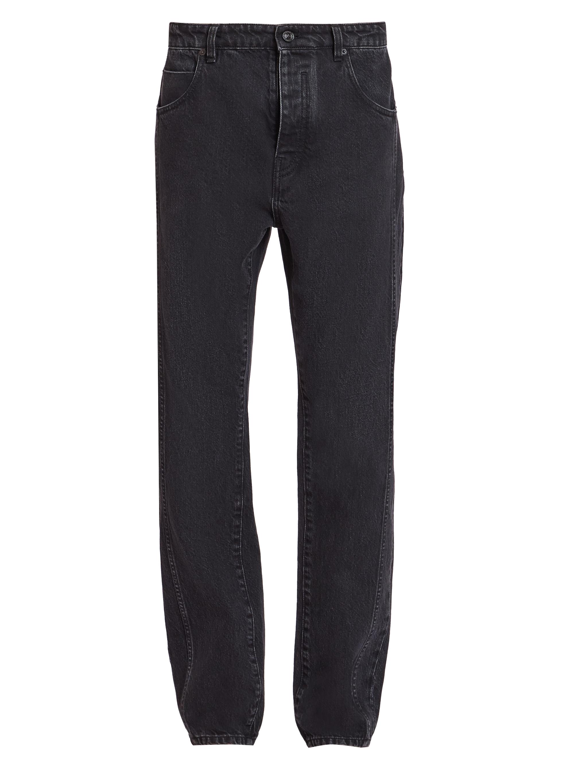 Balmain Denim Mid-Rise Straight-Leg Biker Pants | Saks Fifth Avenue