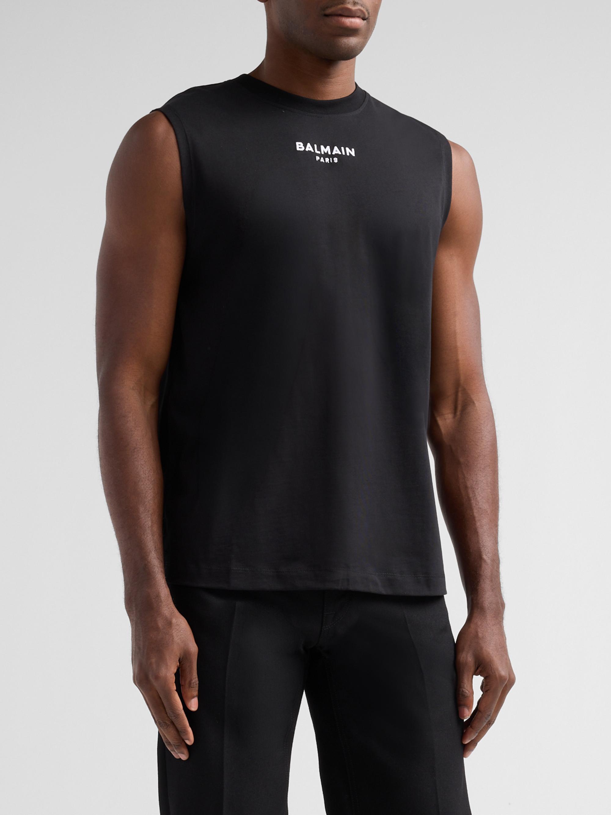 Balmain Embroidered Logo Tank Top | Saks Fifth Avenue