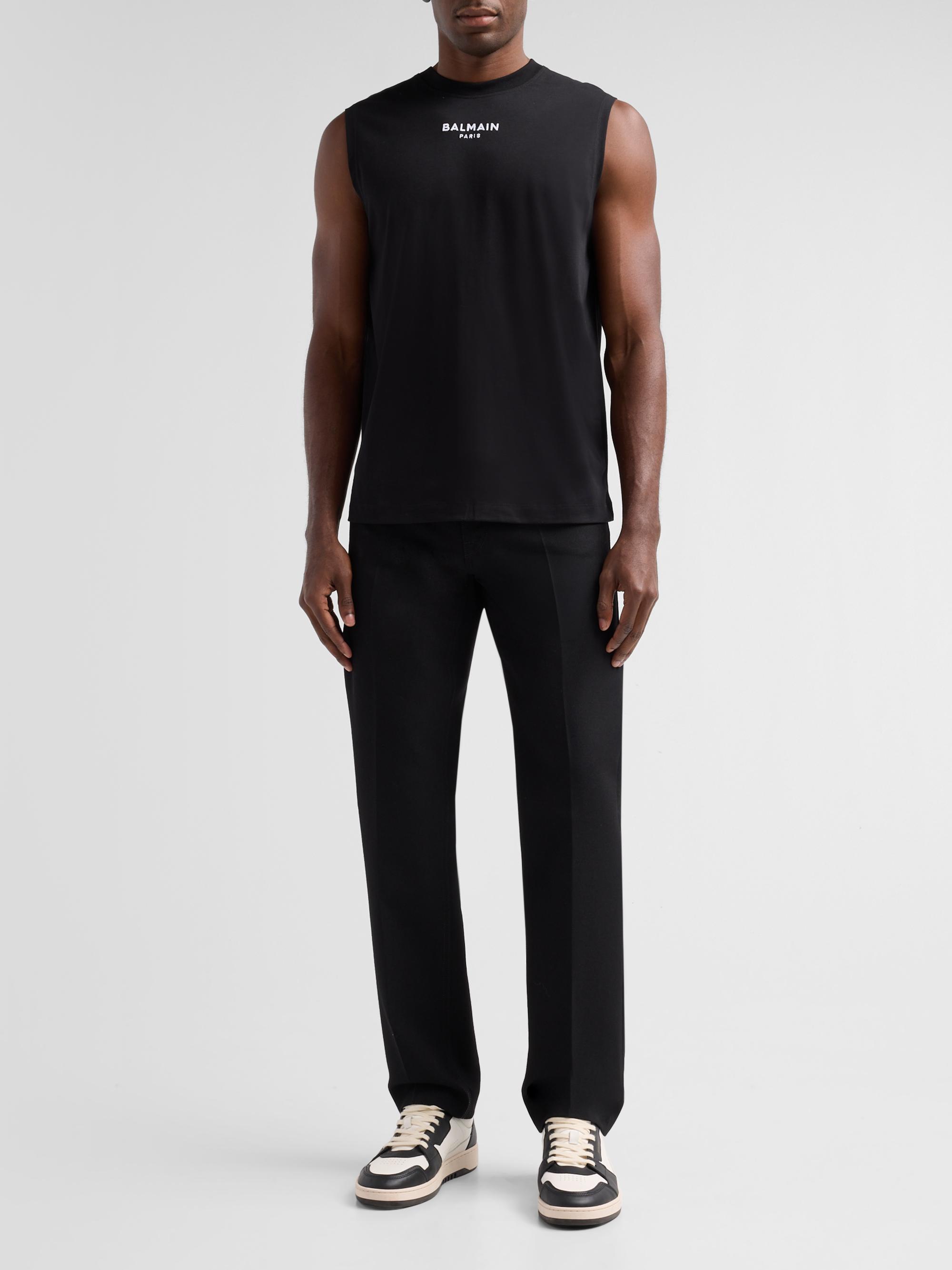 Balmain Embroidered Logo Tank Top | Saks Fifth Avenue