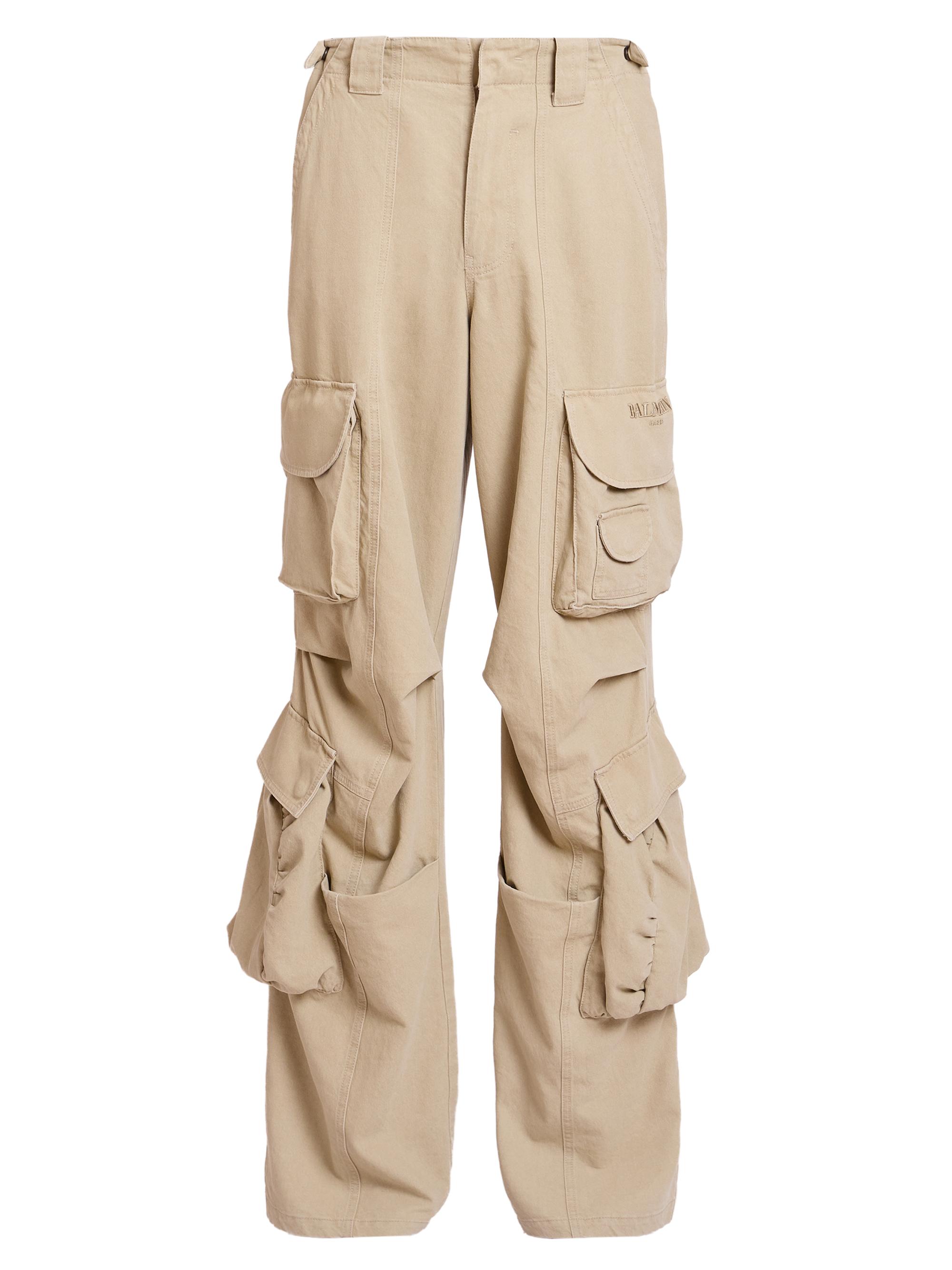 Balmain Men's Cotton Cargo Pants - Sable