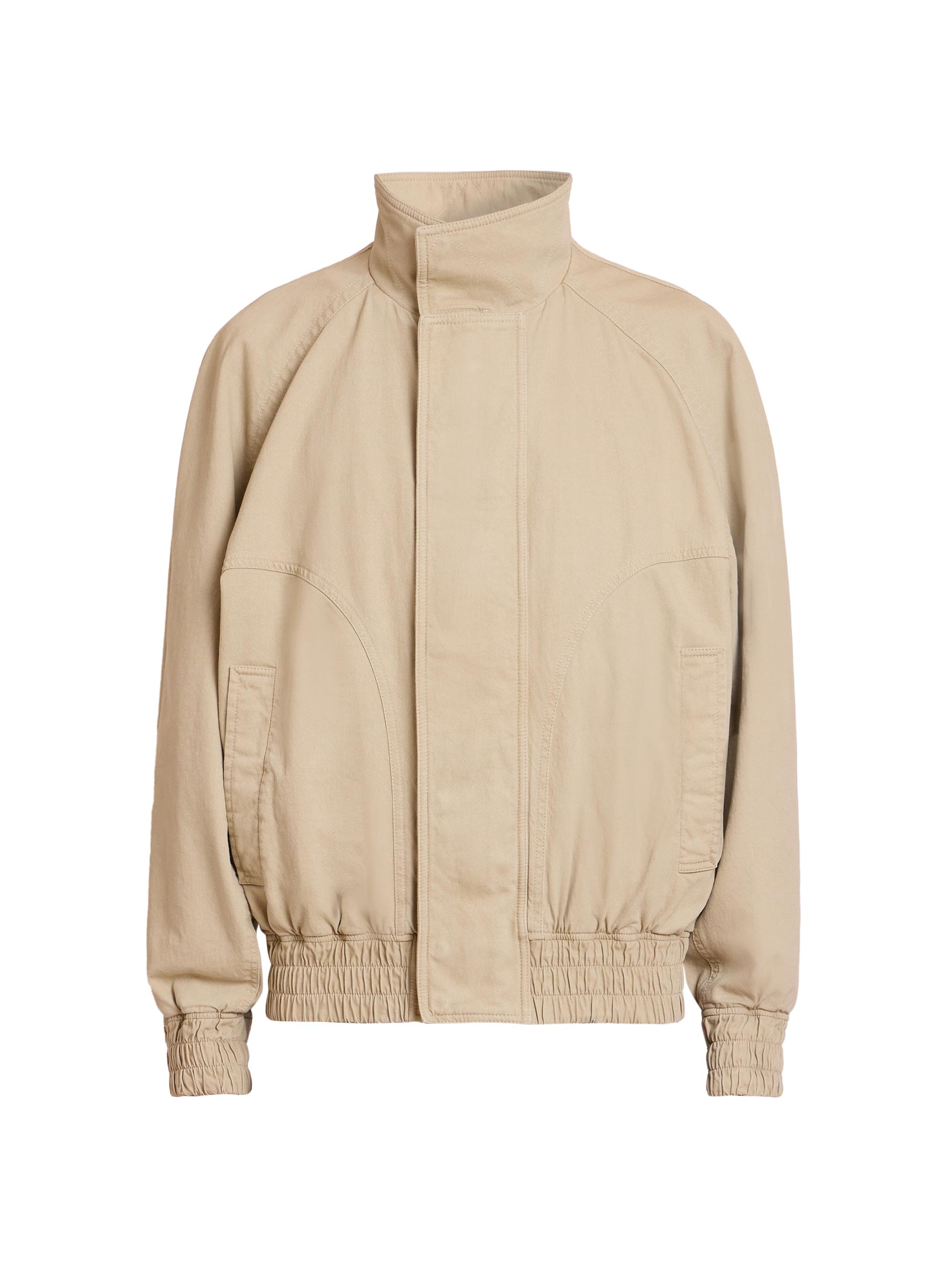 Balmain Men's Logo Cotton Bomber Jacket - Sable