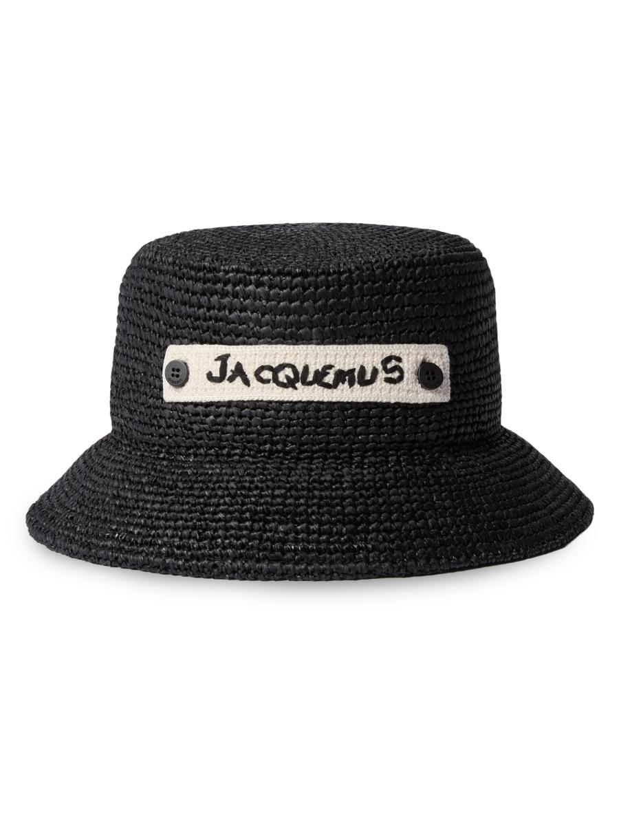 Jacquemus Logo Raffia Bucket Hat | Saks Fifth Avenue