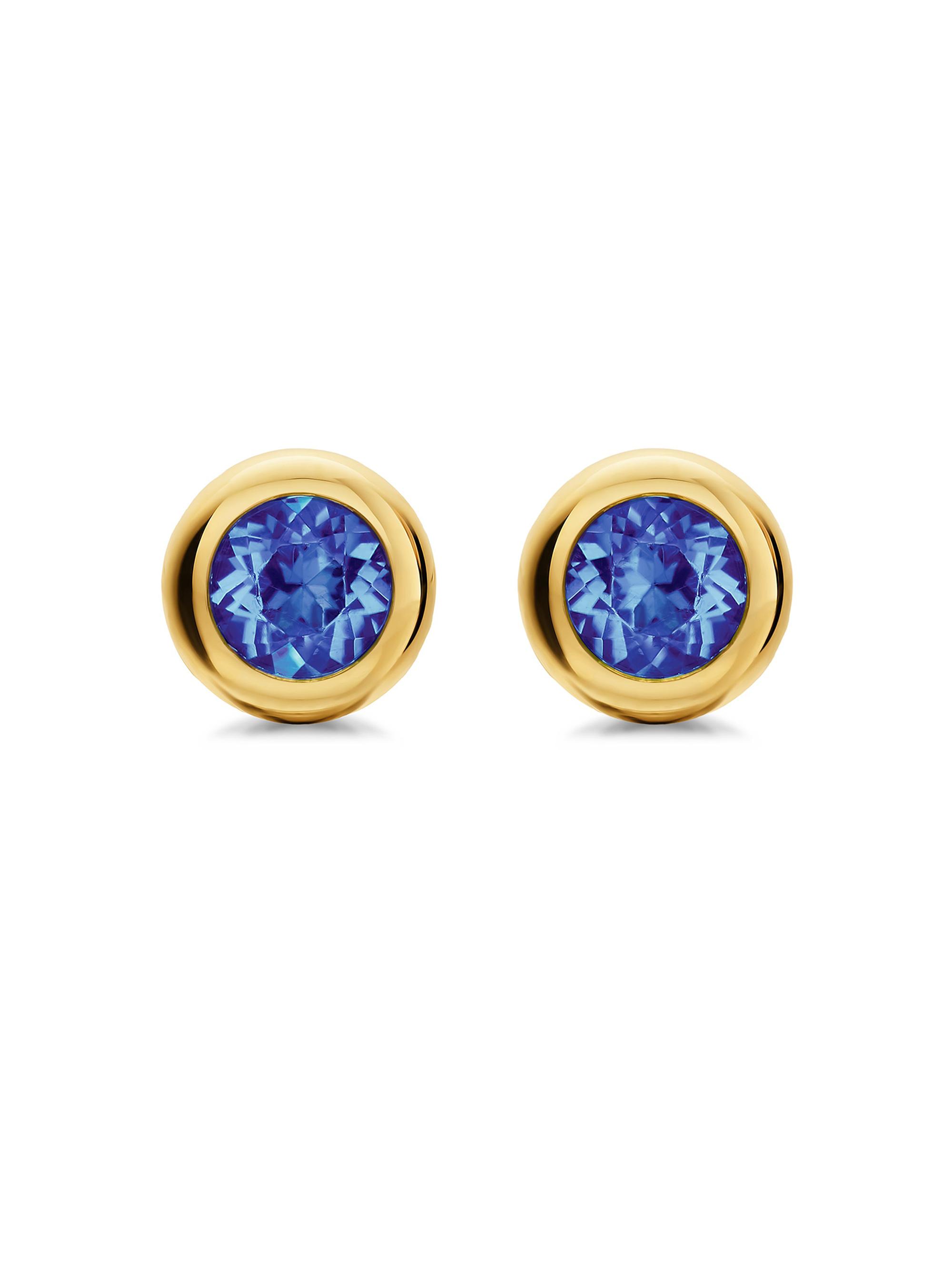 David Yurman Women's Bezel Set Stud Earrings in 18K Yellow Gold - Peridot