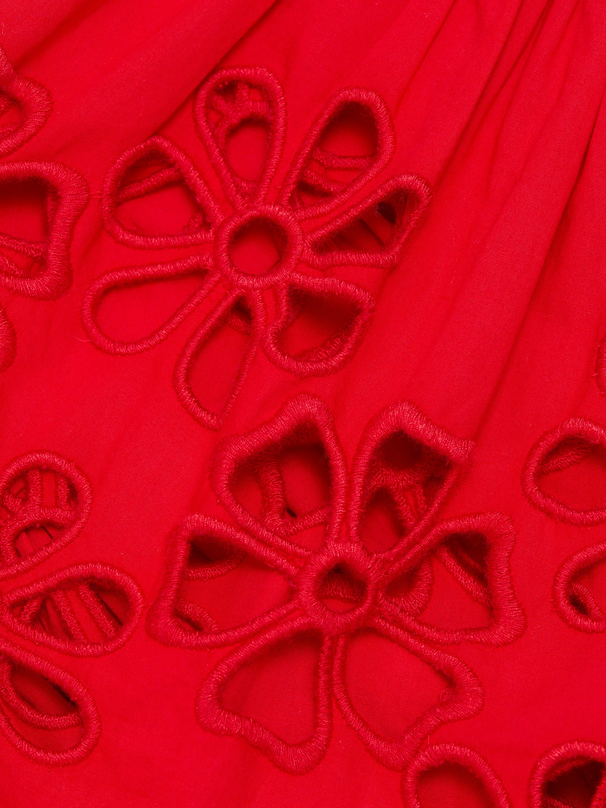 Rails Women's Meru Embroidered Cut-Out Tank - Scarlet | Thumbnail 7