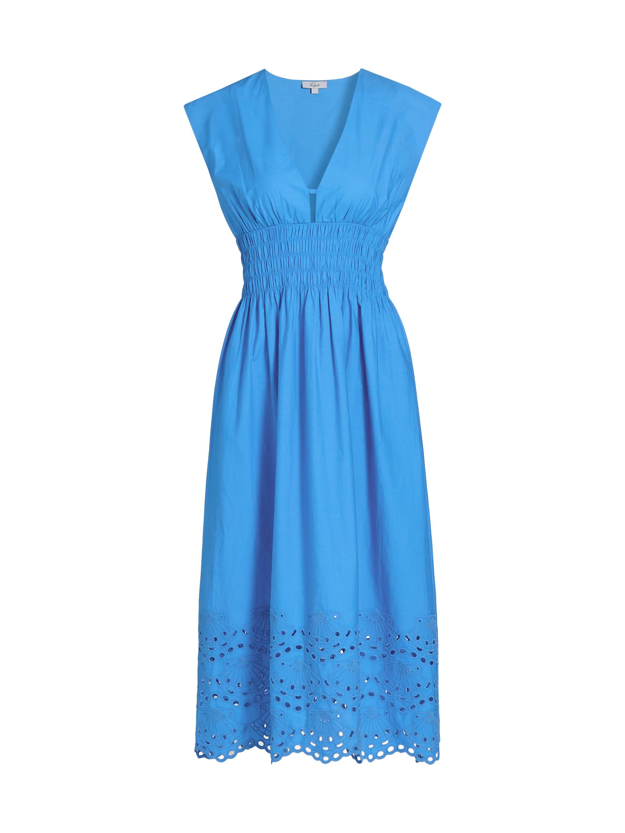 Rails Women's Roxanne Cotton Embroidered Midi-Dress - Harbor Blue