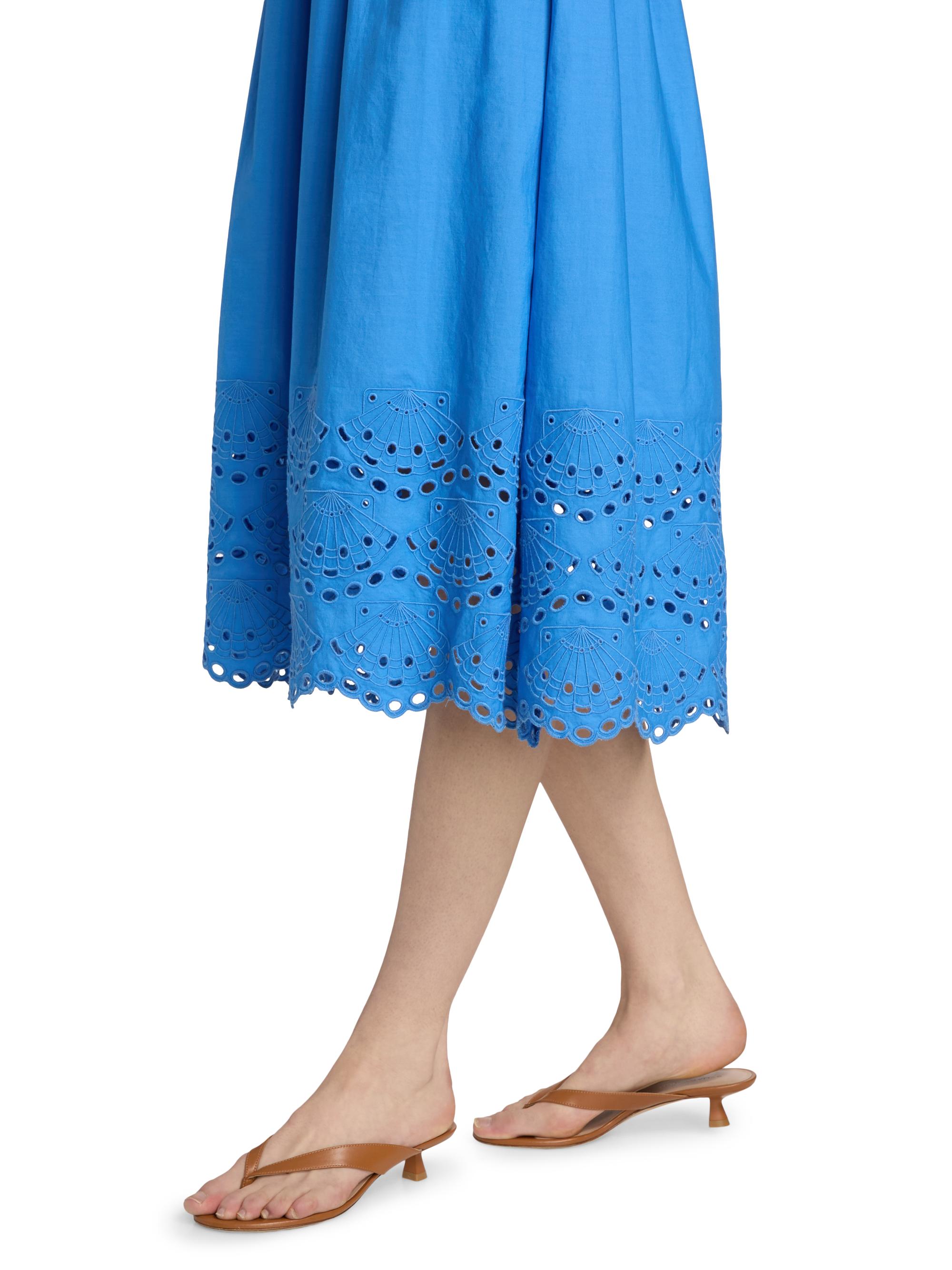 Rails Women's Roxanne Cotton Embroidered Midi-Dress - Harbor Blue | Thumbnail 6