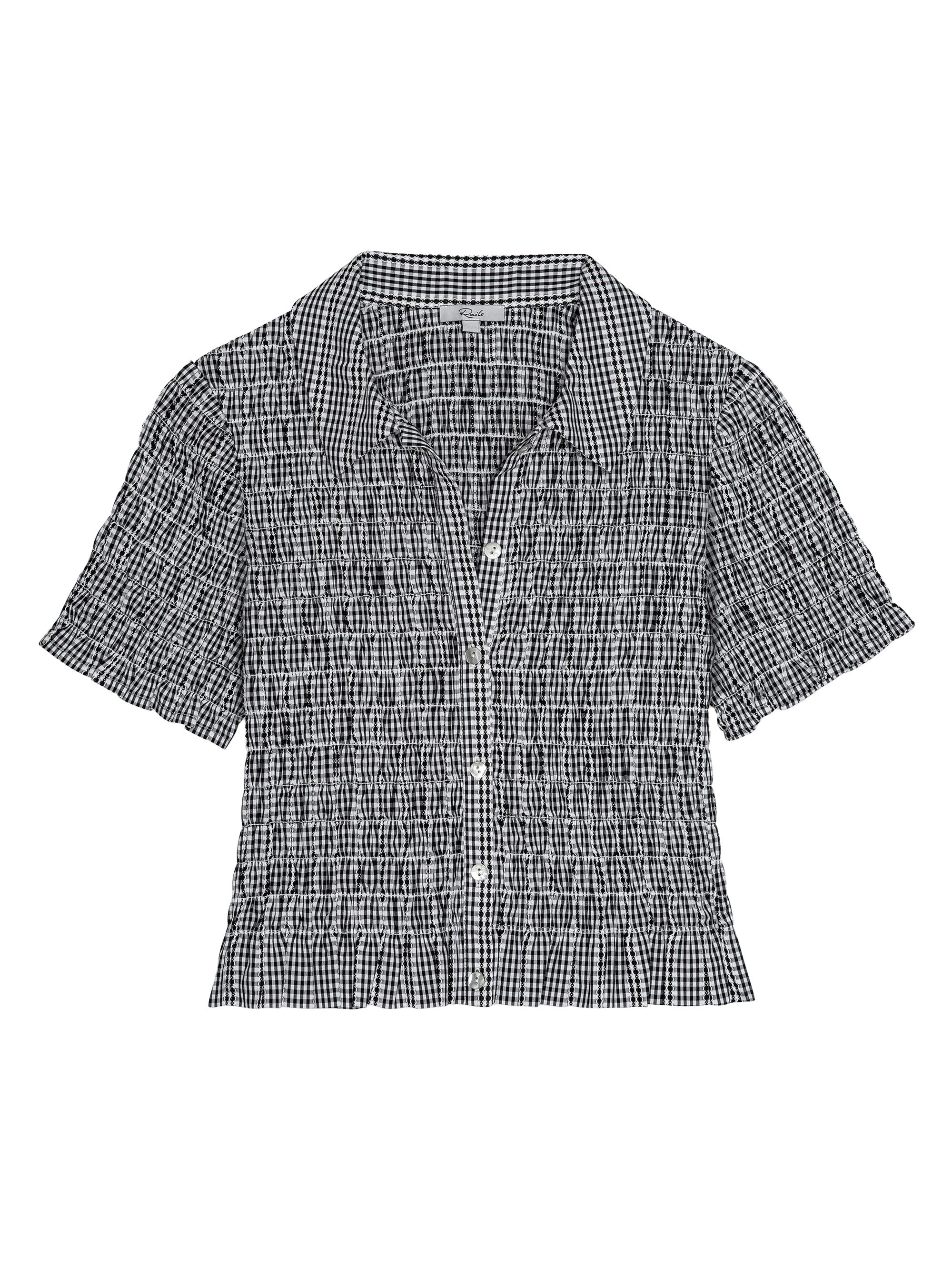Rails Women's Alton Gingham Smock Shirt - Black Gingham