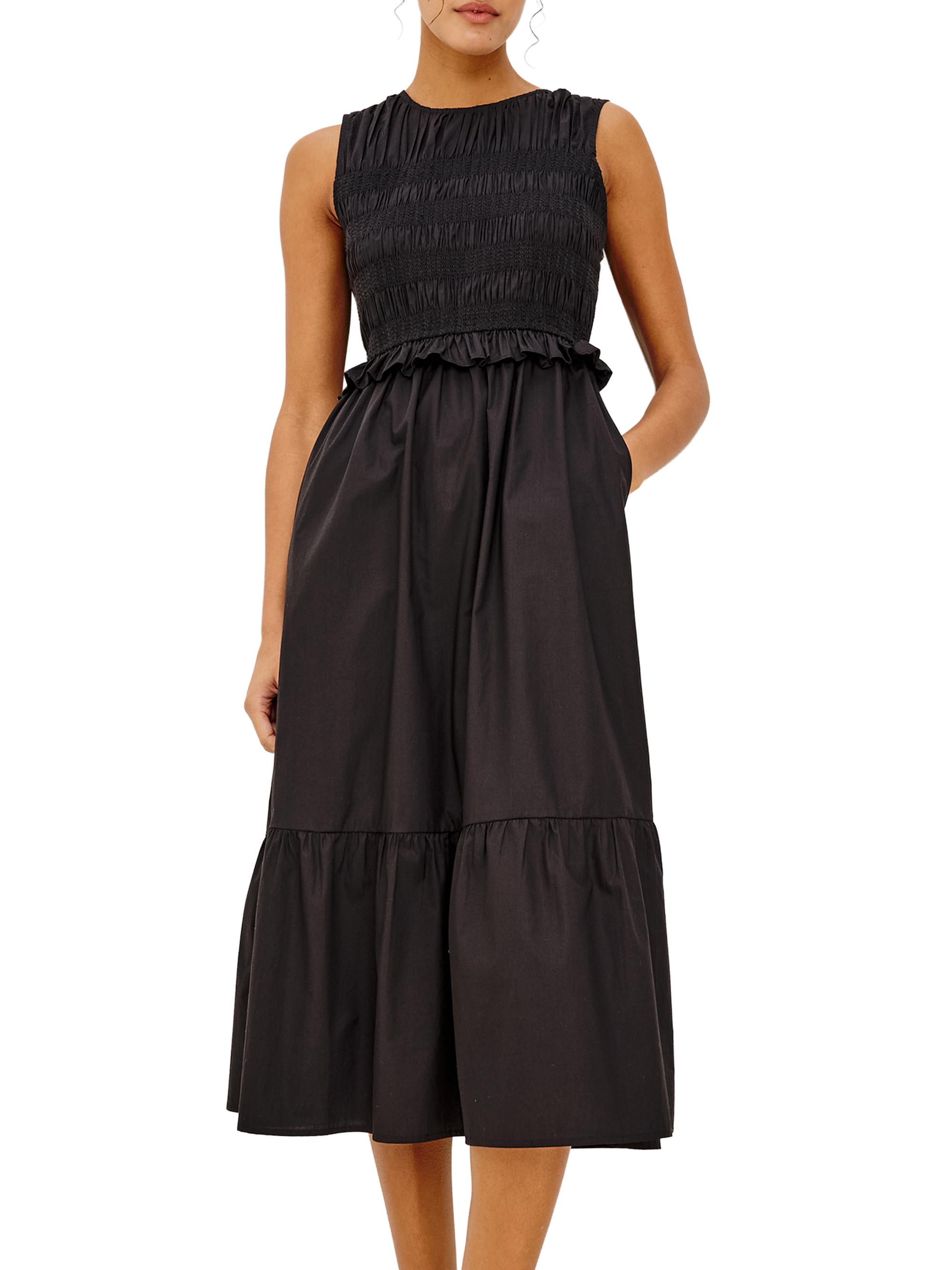 Rails Women's Rialto Smocked Midi-Dress - Black | Thumbnail 3