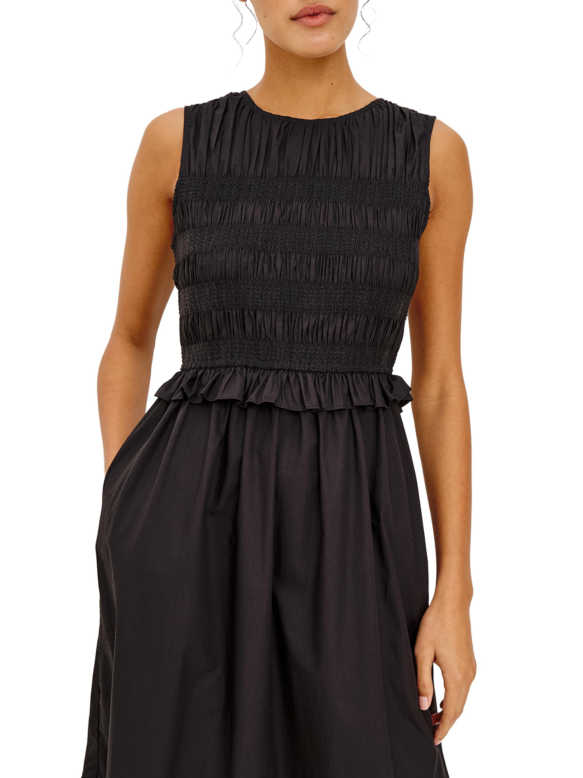 Rails Women's Rialto Smocked Midi-Dress - Black | Thumbnail 5