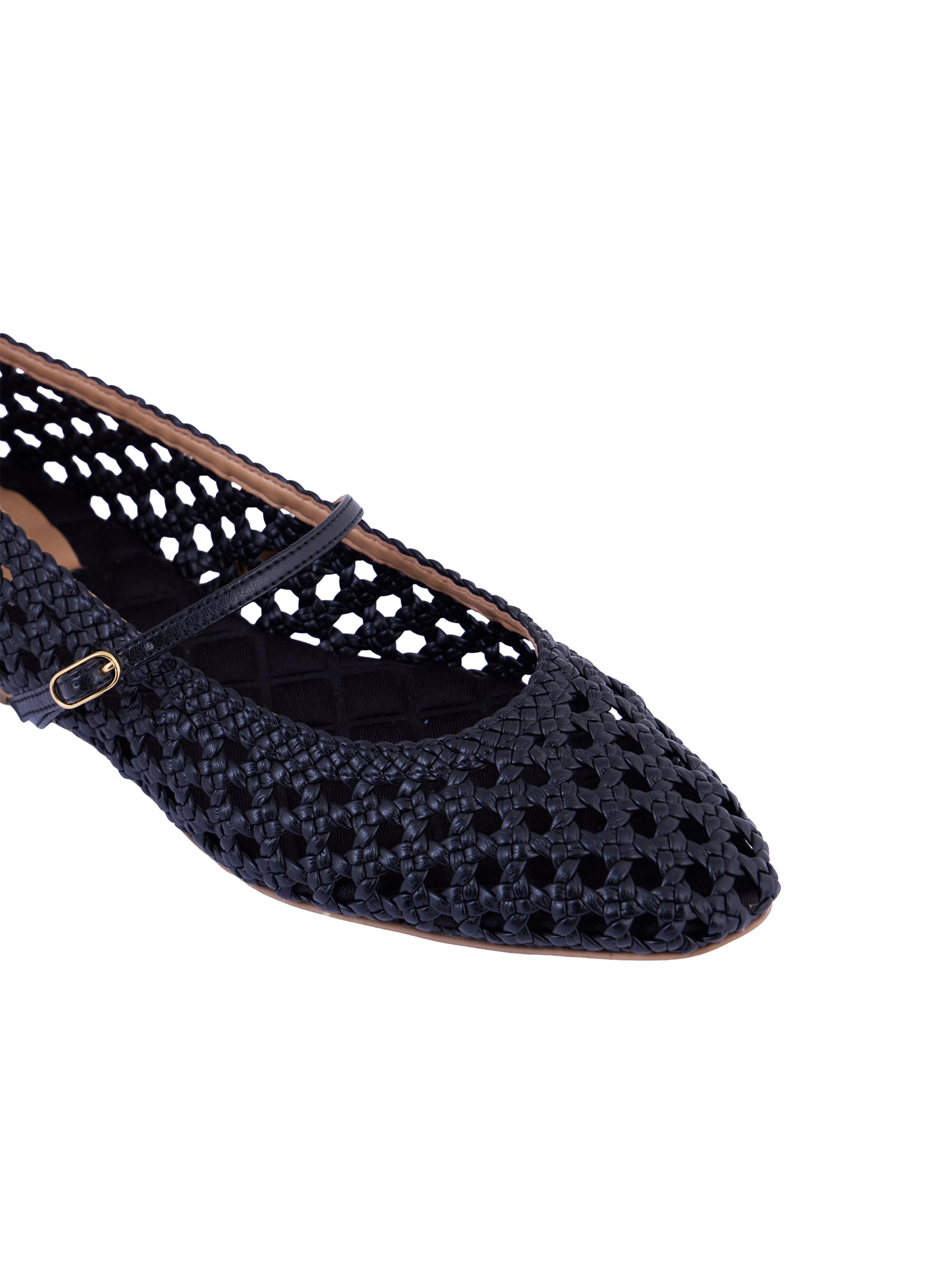 AERA Women's Maya Woven Mary Jane Ballet Flats - Blue | Thumbnail 3
