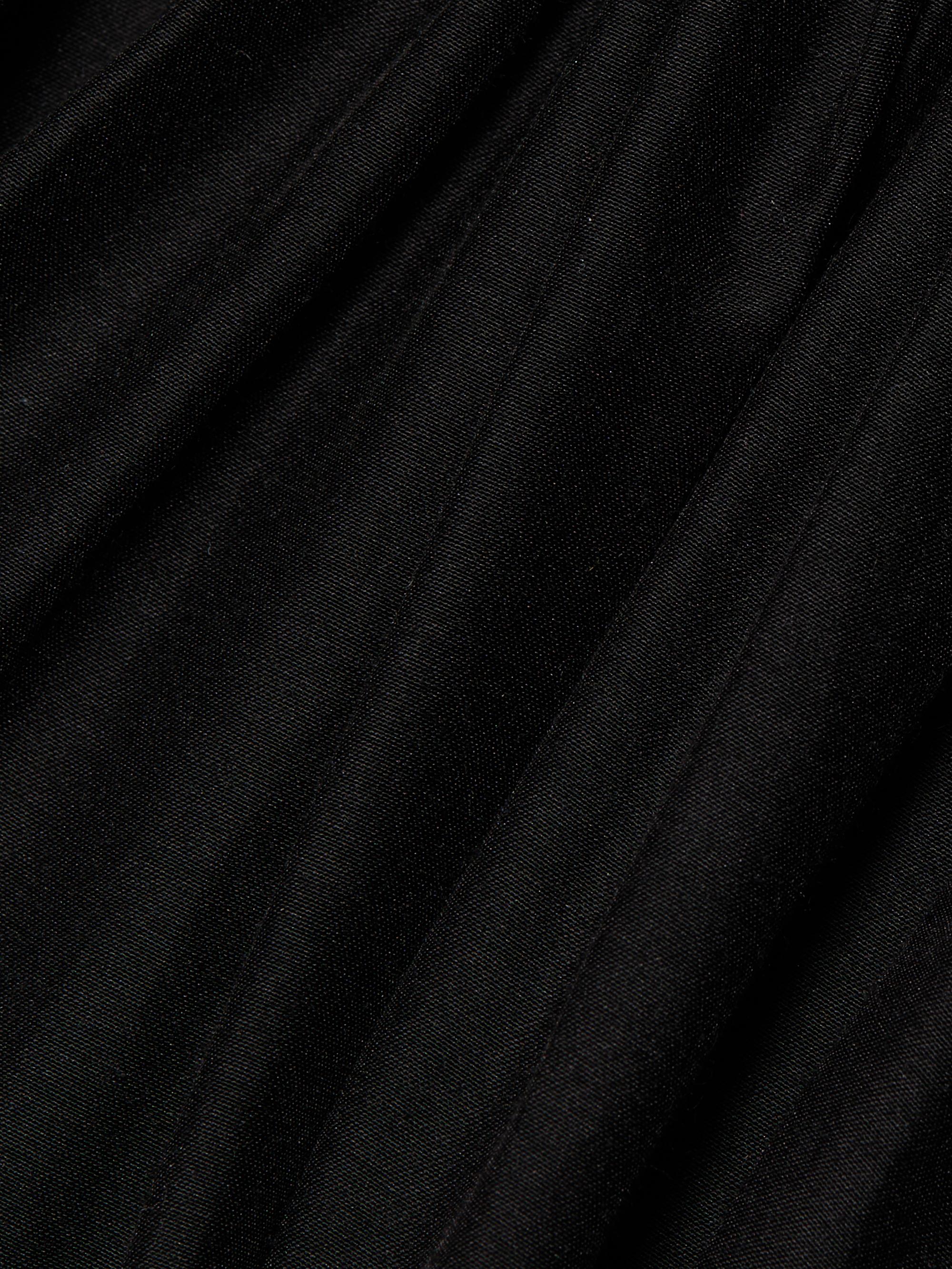 Loulou de Saison Women's Liao Cotton-Silk Pleated Neckline Blouse - Black | Thumbnail 7