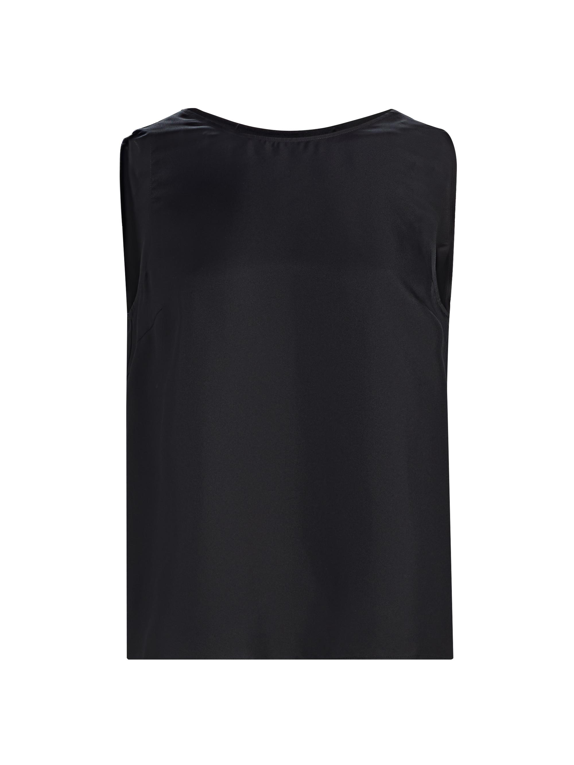 Loulou de Saison Women's Gema Draped Silk Open-Back Top - Black