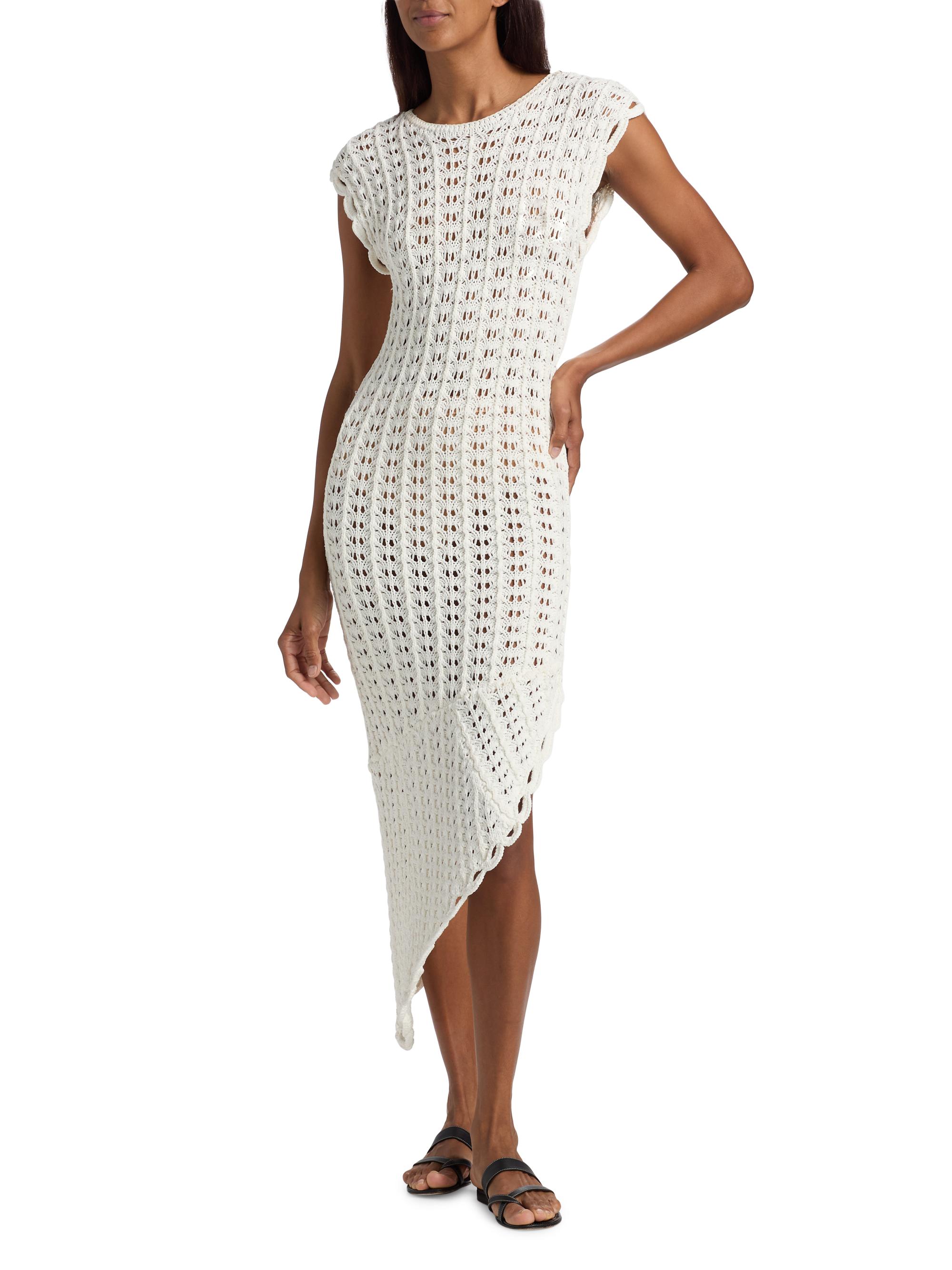 Loulou de Saison Malena Knit Asymmetric-Hem Midi-Dress | Saks Fifth Avenue