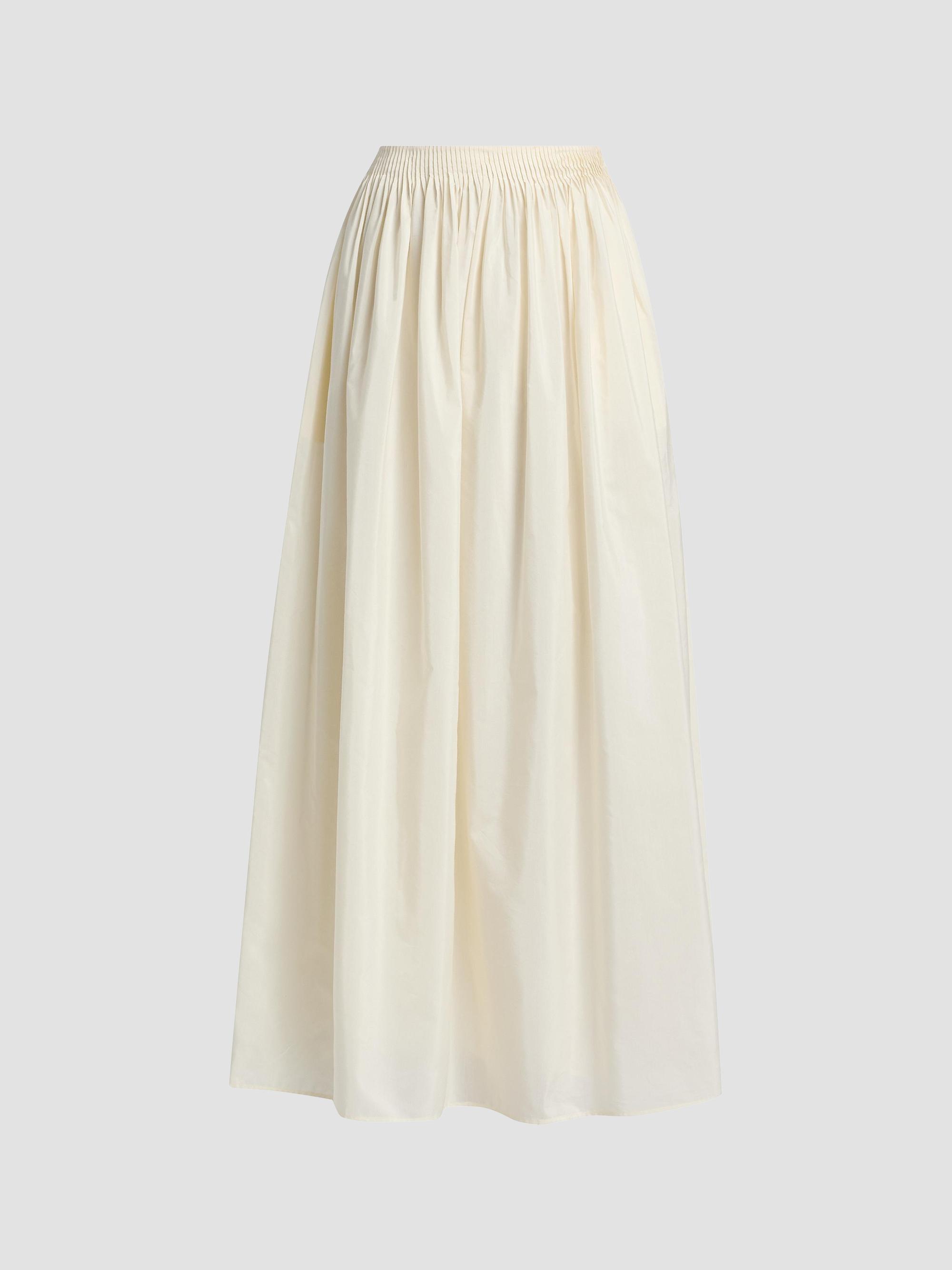 Loulou de Saison Women's Naya Gathered Cotton-Silk Maxi Skirt - | Thumbnail 8