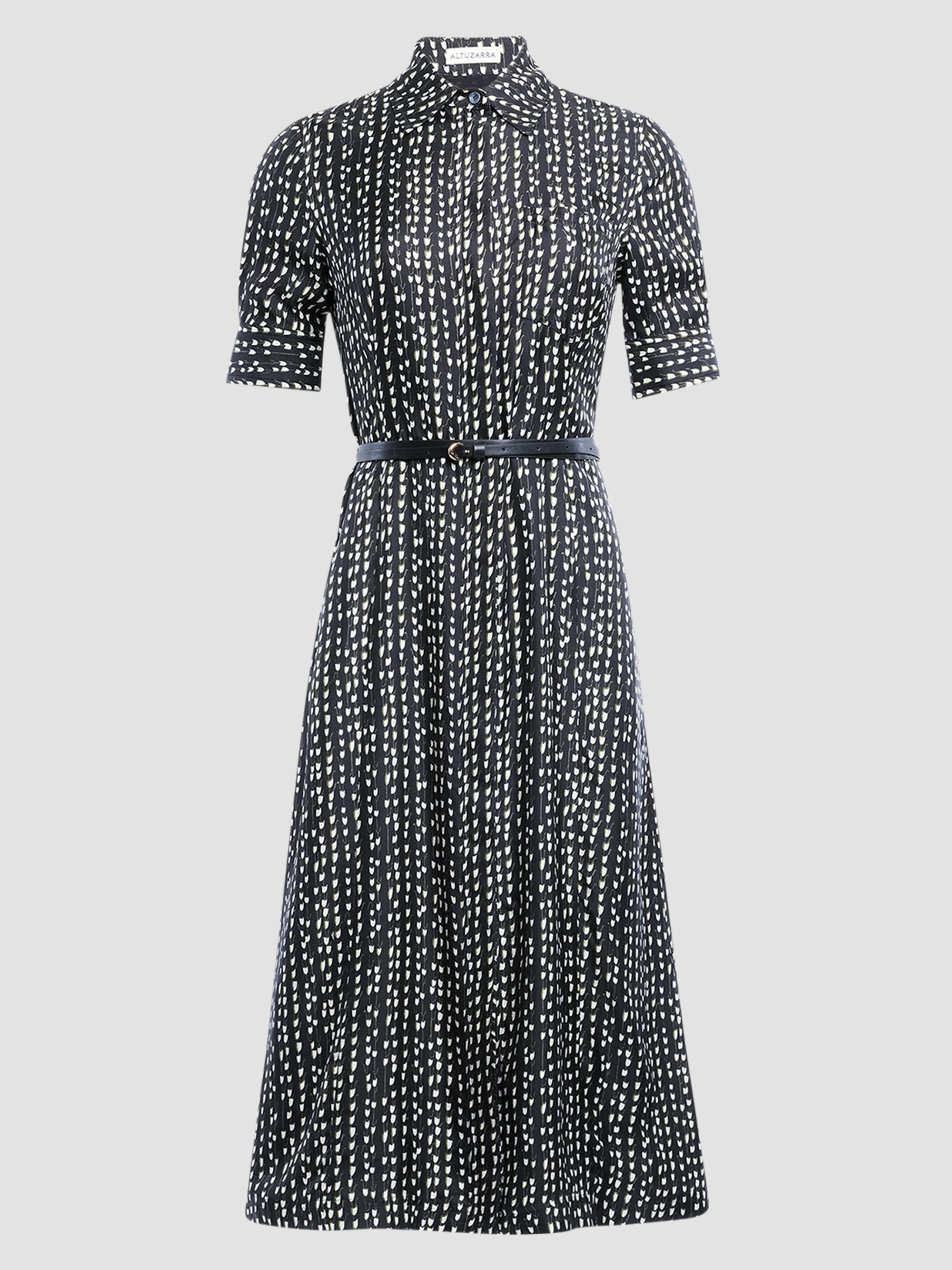 Altuzarra Women's Kieran Printed Silk Midi Dress - Black Bluebell | Thumbnail 6