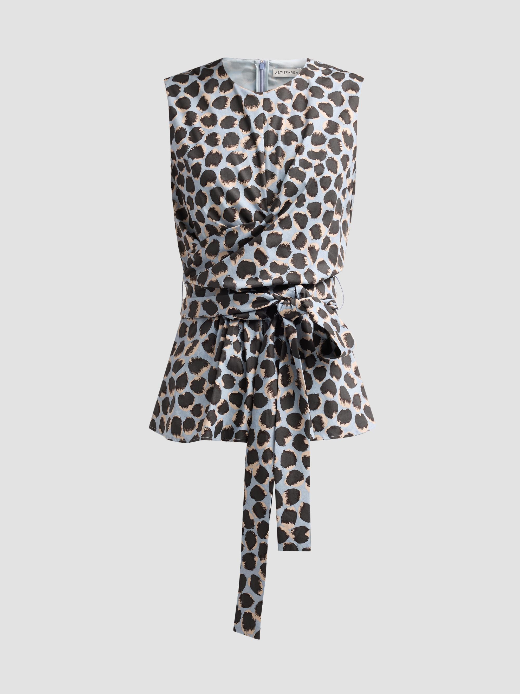 Altuzarra Women's Tizzy Leopard Print Top - Vapor Spotted Leopard | Thumbnail 6