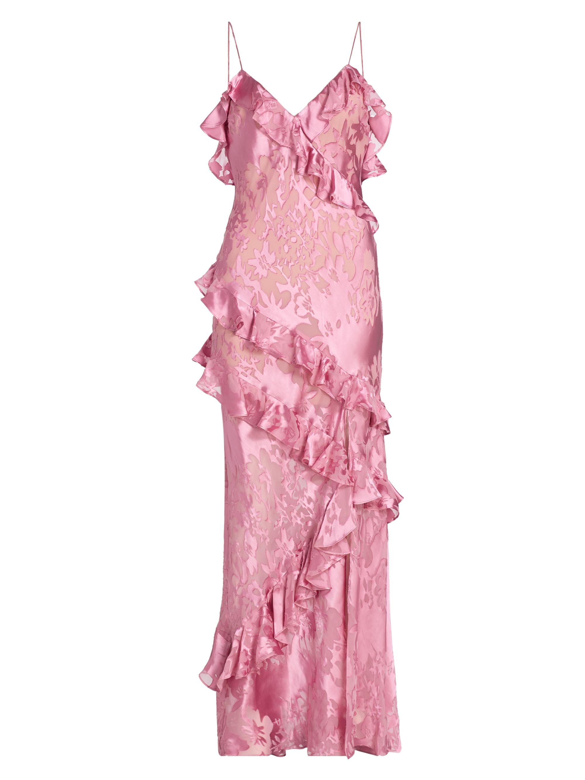 LoveShackFancy Women's Dean Floral Ruffled Maxi Dress - Dusty Rose