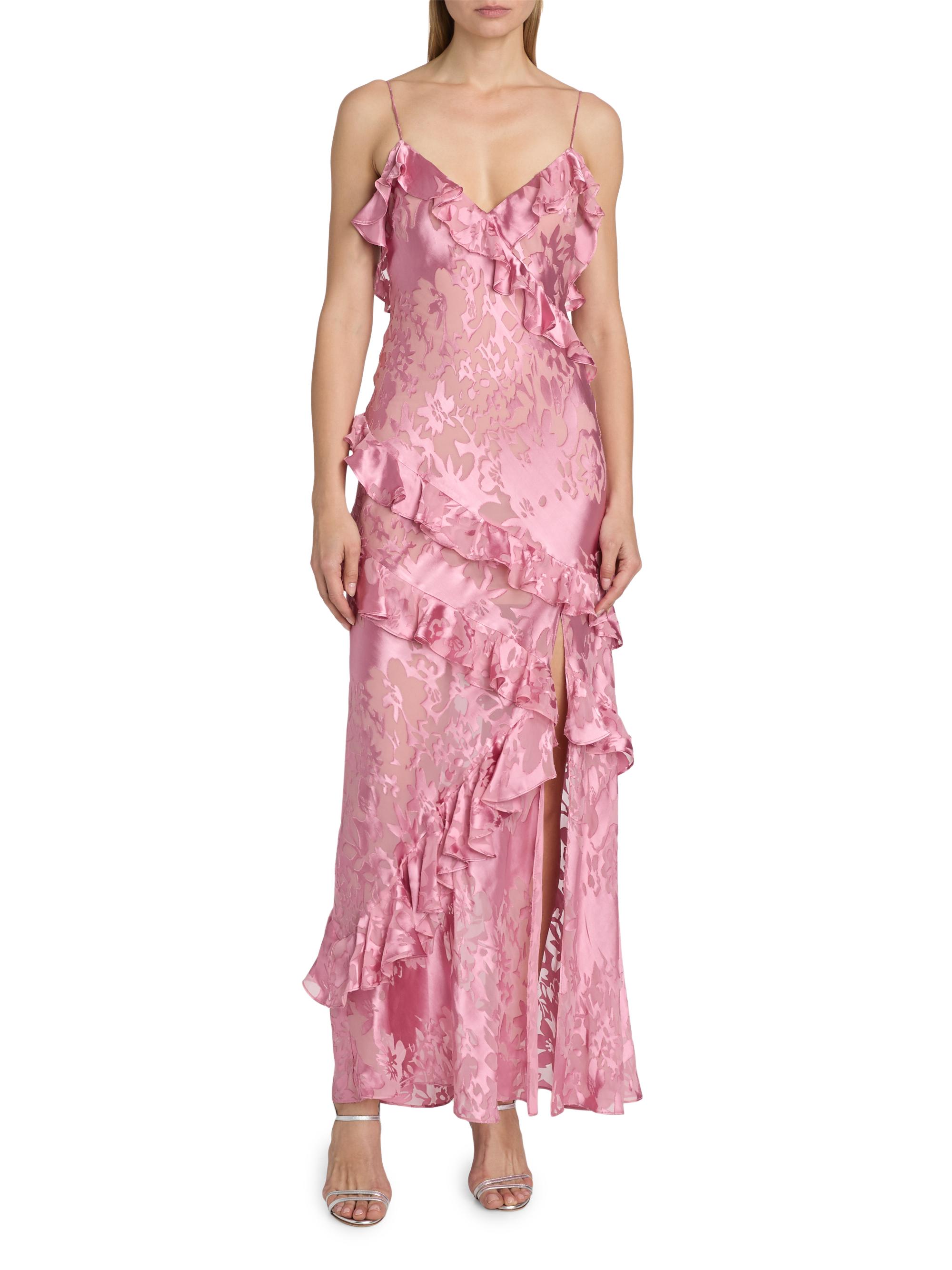 LoveShackFancy Women's Dean Floral Ruffled Maxi Dress - Dusty Rose | Thumbnail 3