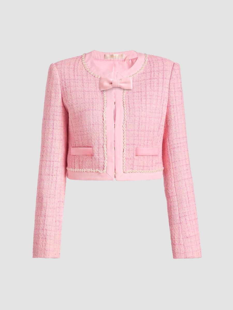 LoveShackFancy Ralphette Embellished Tweed Crop Jacket | Saks