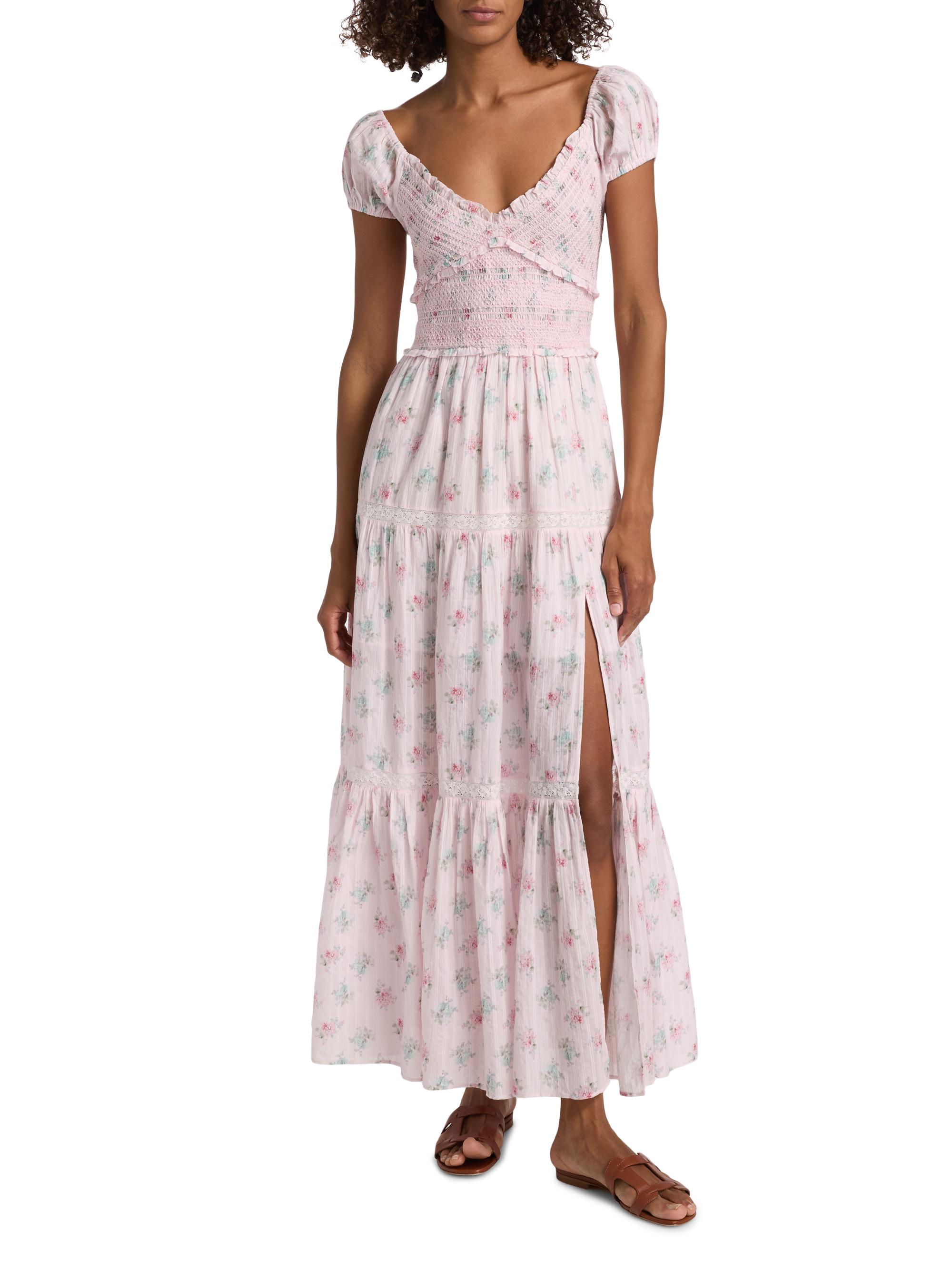 LoveShackFancy Women's Amandla Cotton Maxi Dress - Eau De Rose | Thumbnail 3