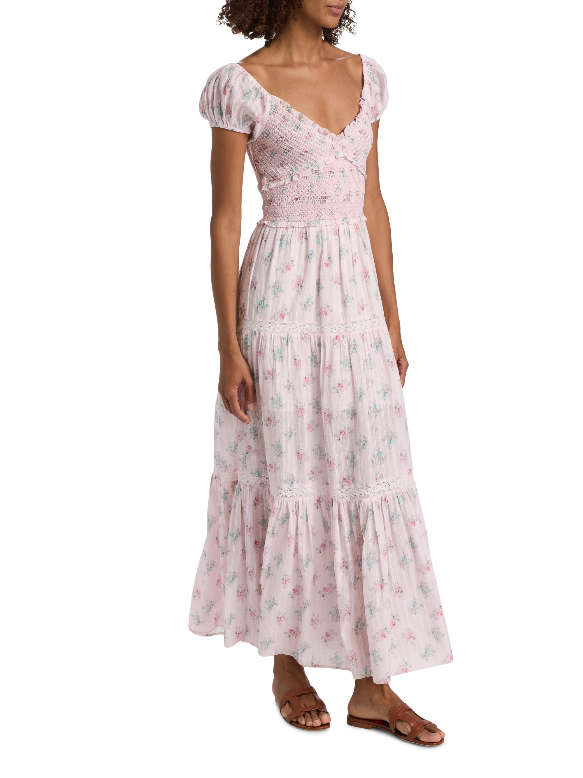 LoveShackFancy Women's Amandla Cotton Maxi Dress - Eau De Rose | Thumbnail 4