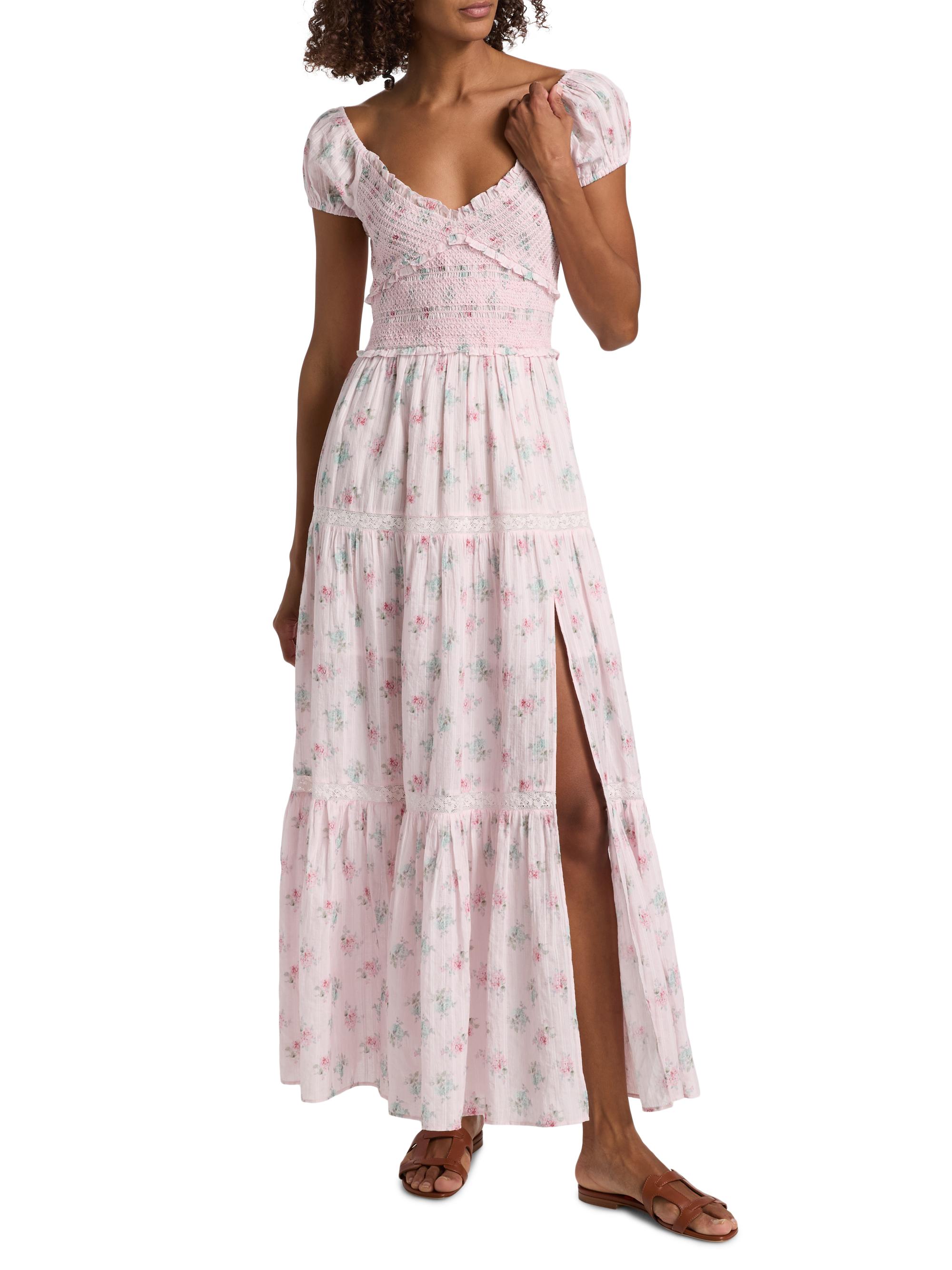 LoveShackFancy Women's Amandla Cotton Maxi Dress - Eau De Rose | Thumbnail 2
