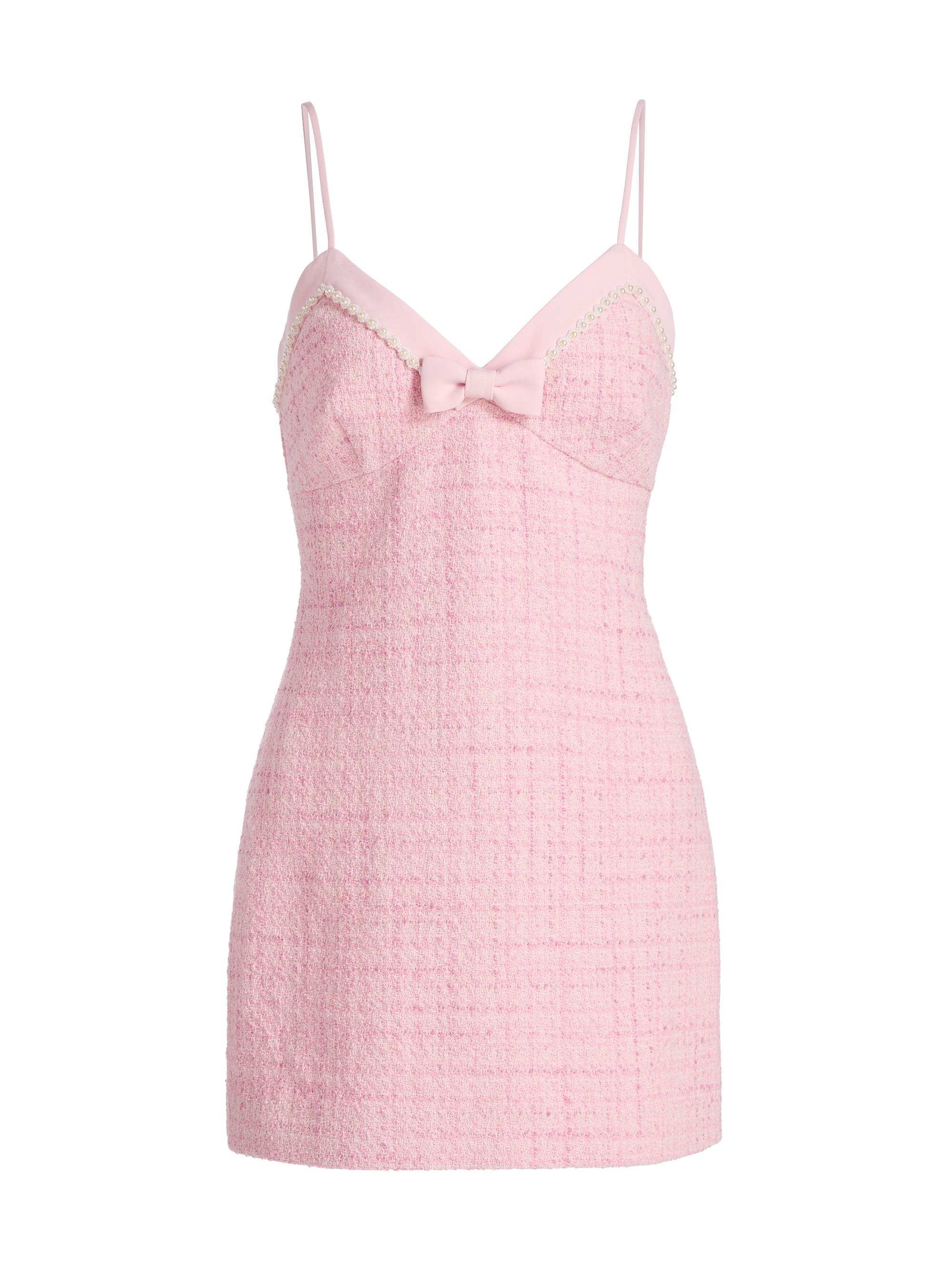 LoveShackFancy Women's Florencio Cotton-Blend Tweed Shift Minidress - Pink Hibiscus
