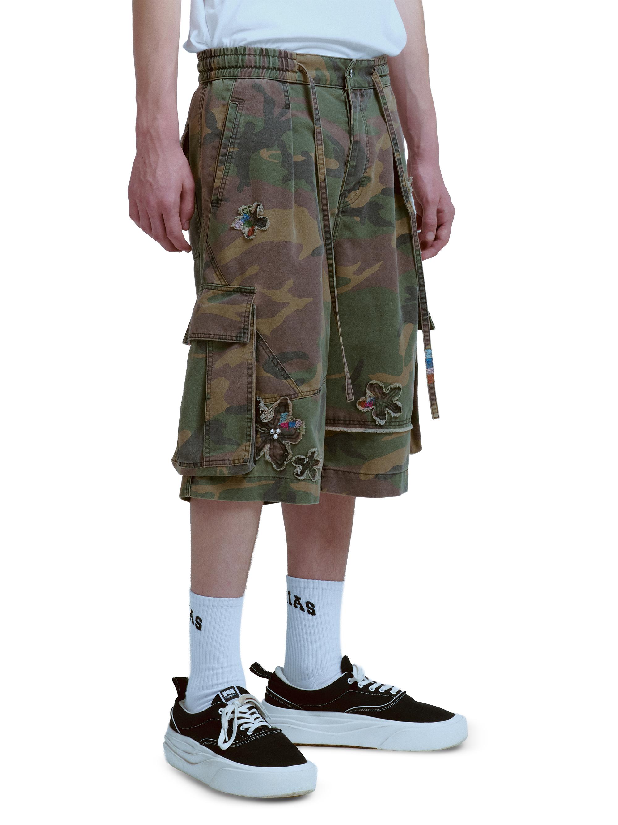 Nahmias Men's Floral-Appliqué Camo Cargo Shorts - Camo | Thumbnail 4