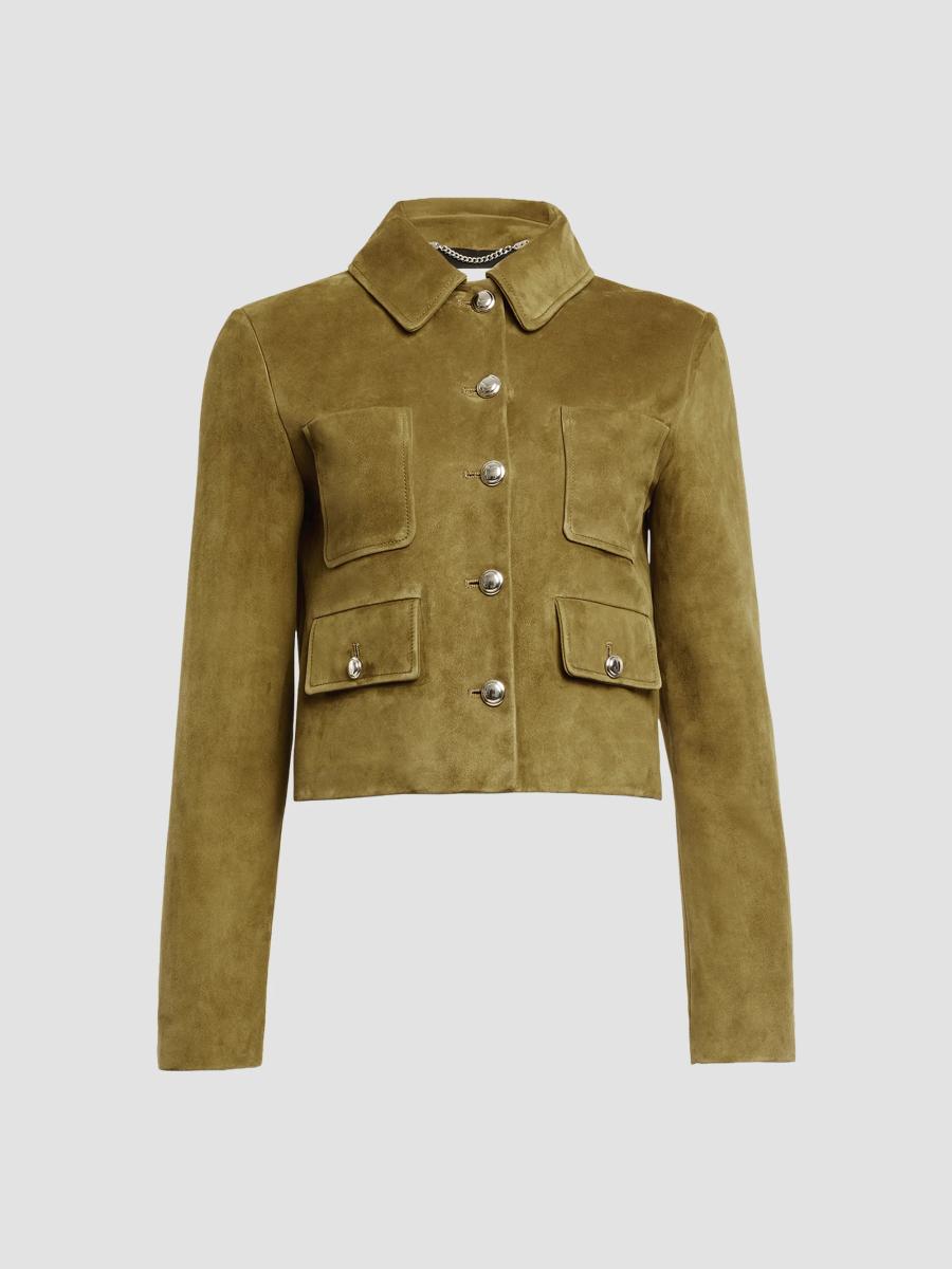 Altuzarra Women's Astley Suede Jacket In Breen