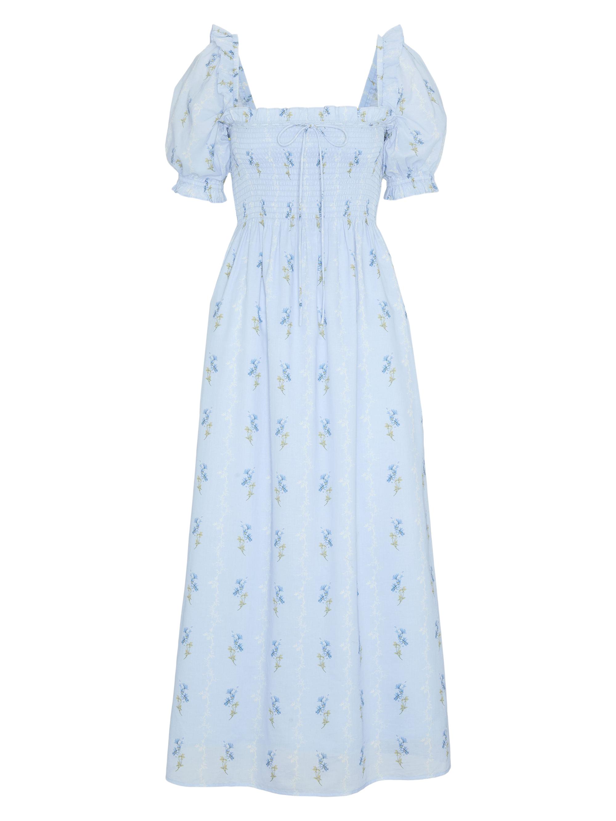 Hill House Home Women's The Scarlett Midi Nap Dress - Pale Blue - Size Large